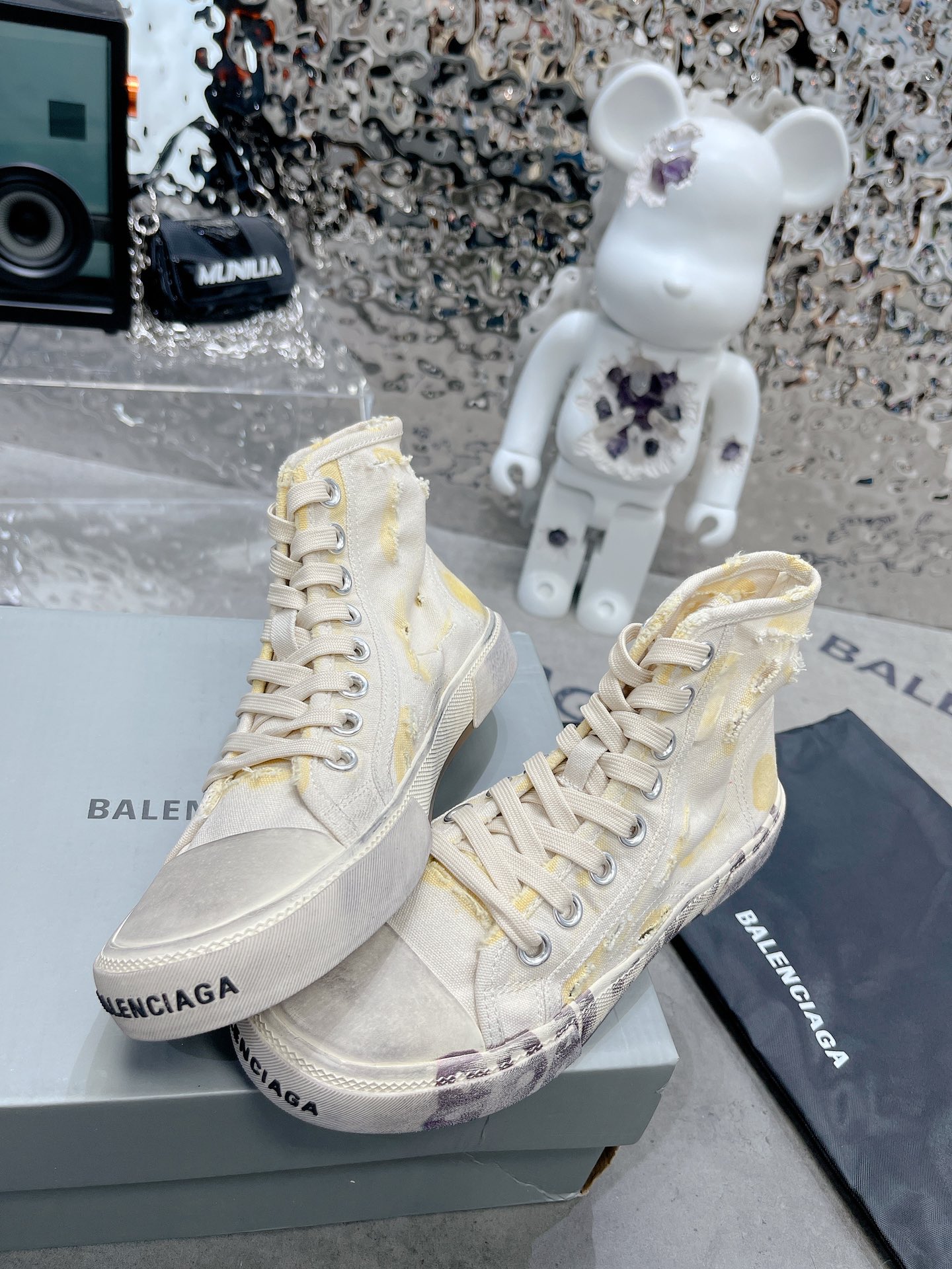 Balenciaga Paris High Top Trainers White For Women - Soul Replicas