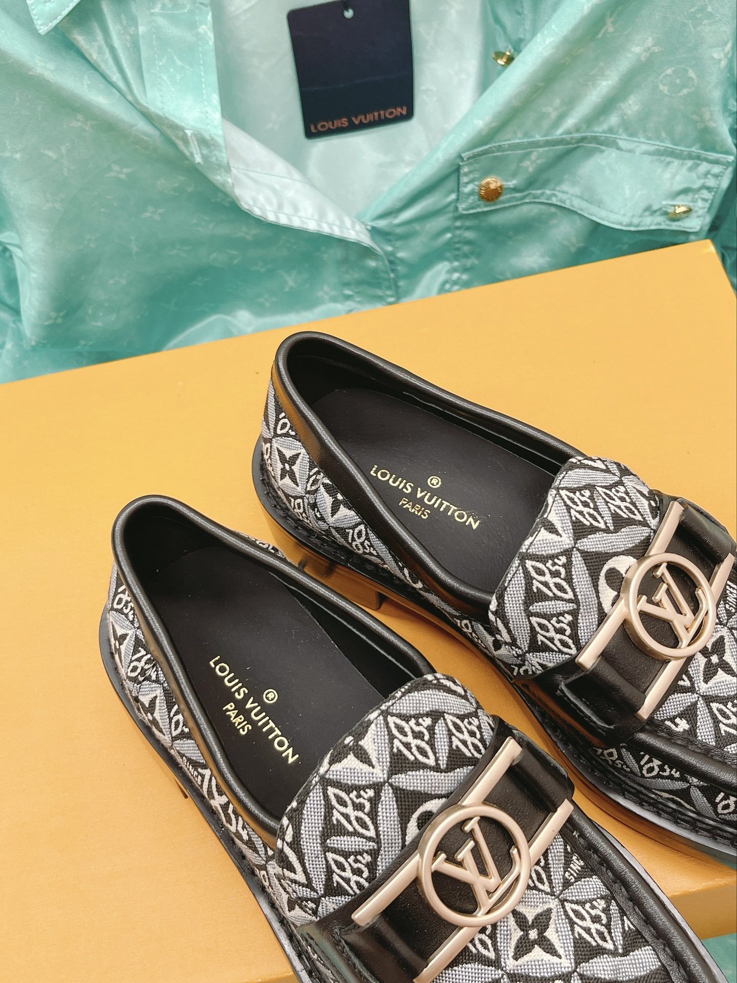 Louis Vuitton Women's Academy Loafer Black And White For Women LV - Soul Replicas