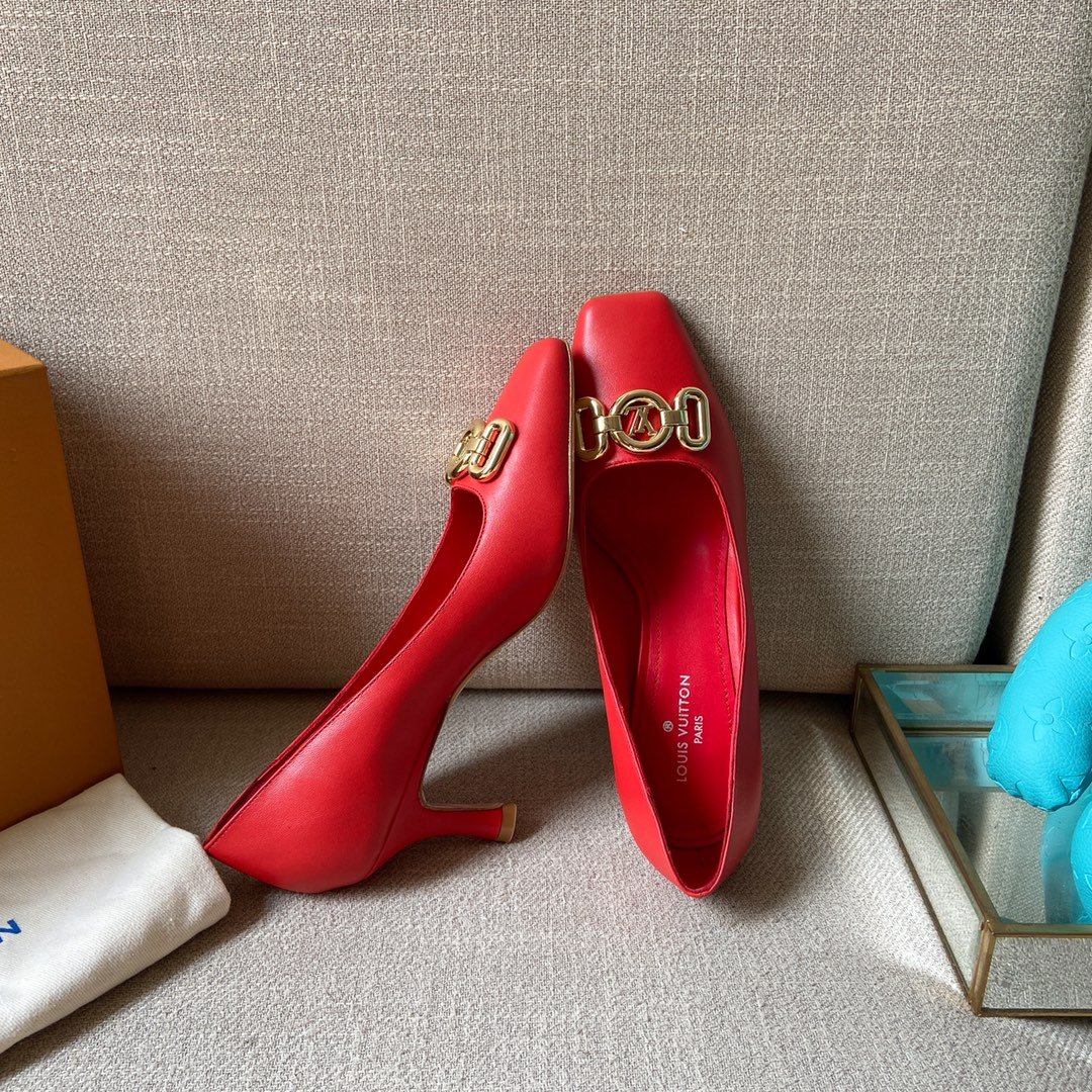 Louis Vuitton Women's Rotary Pump Red For Women LV - Soul Replicas