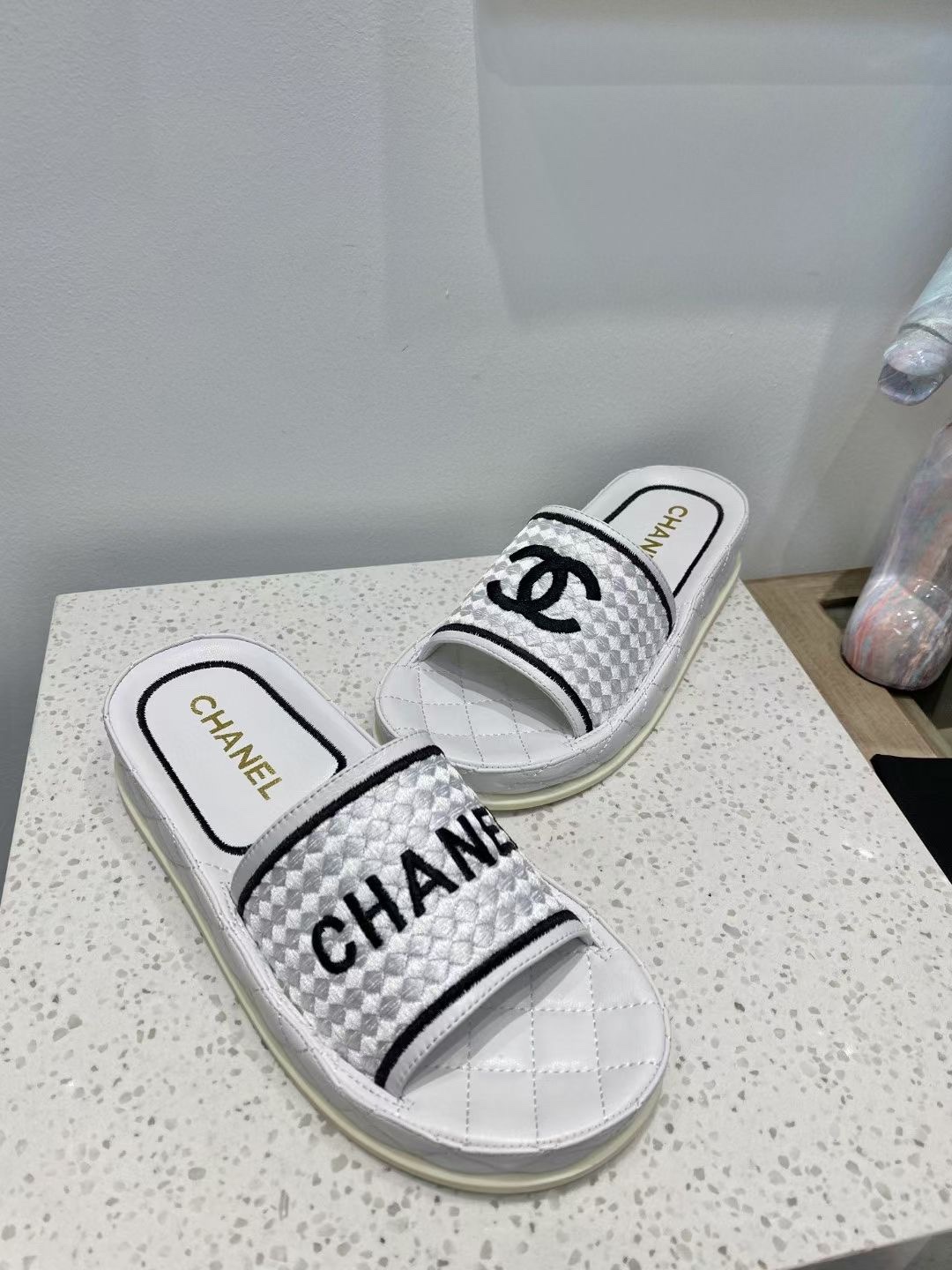 Chanel Women's Mules Black And White For Women - Soul Replicas