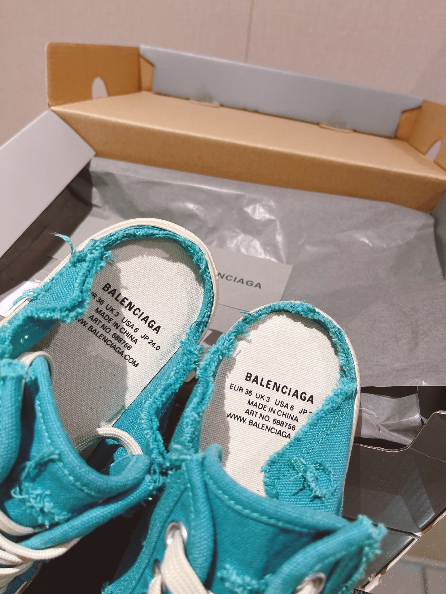 Balenciaga Paris Trainers Mule Blue For Women - Soul Replicas