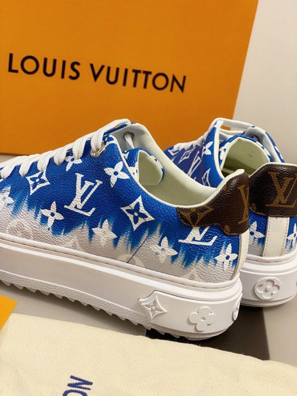 Louis Vuitton Time Out Sneaker Blue For Women LV - Soul Replicas