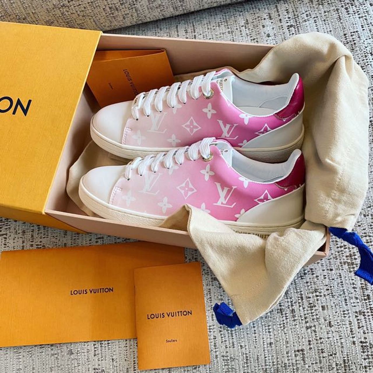 Louis Vuitton Time Out Sneaker Patent Monogram Canvas Pink For Women LV - Soul Replicas