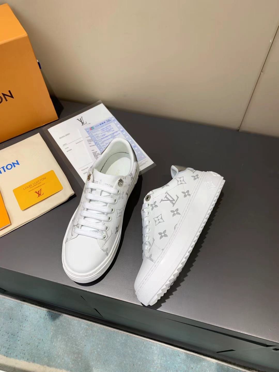Louis Vuitton Time Out Sneaker White For Women LV - Soul Replicas