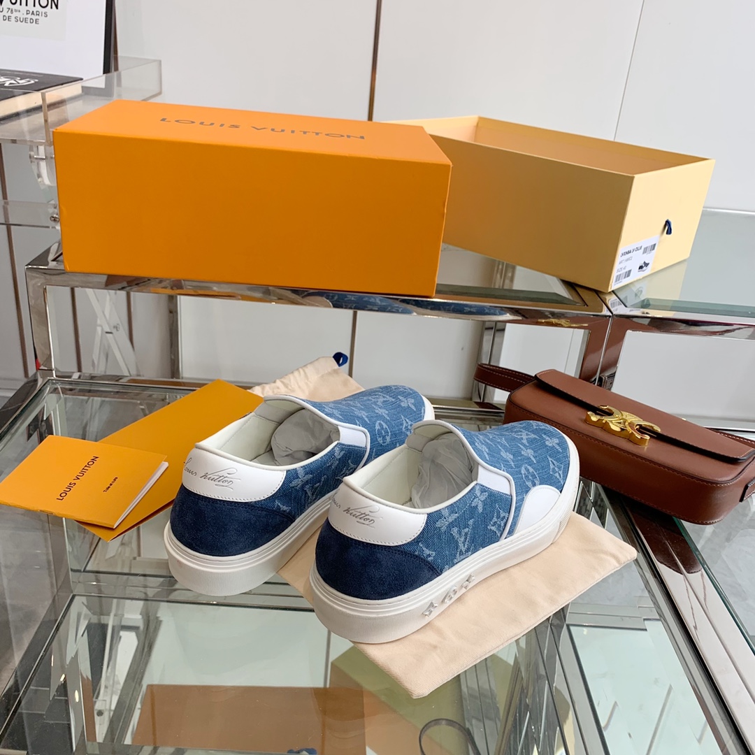 Louis Vuitton Women's Trocadero Slip On Light Blue For Women LV - Soul Replicas