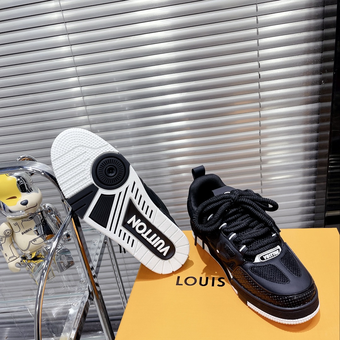 Louis Vuitton Women's Skate Sneakers Black For Women LV - Soul Replicas