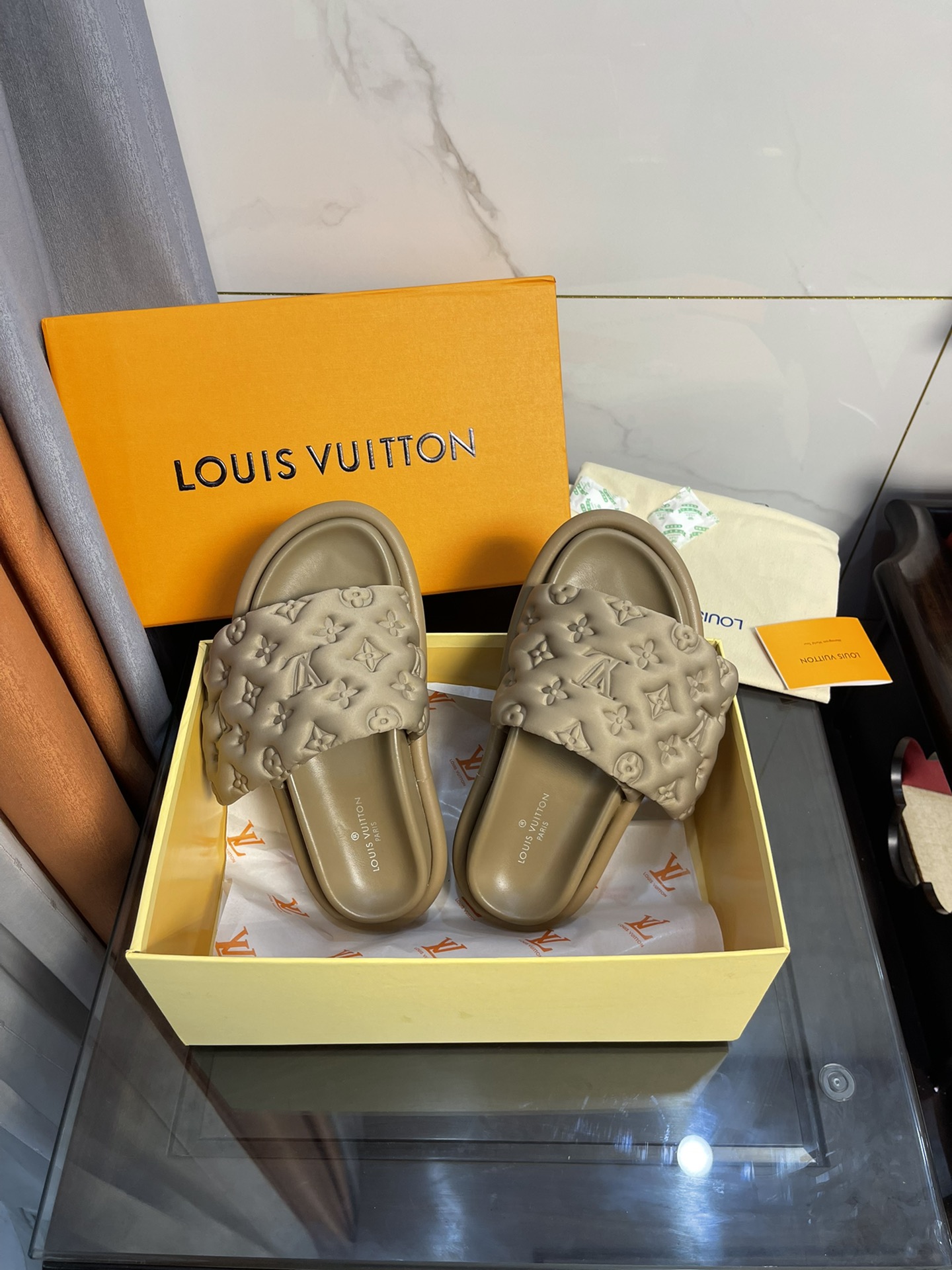 Louis Vuitton Women's Pool Pillow Comfort Mule Beige For Women LV - Soul Replicas