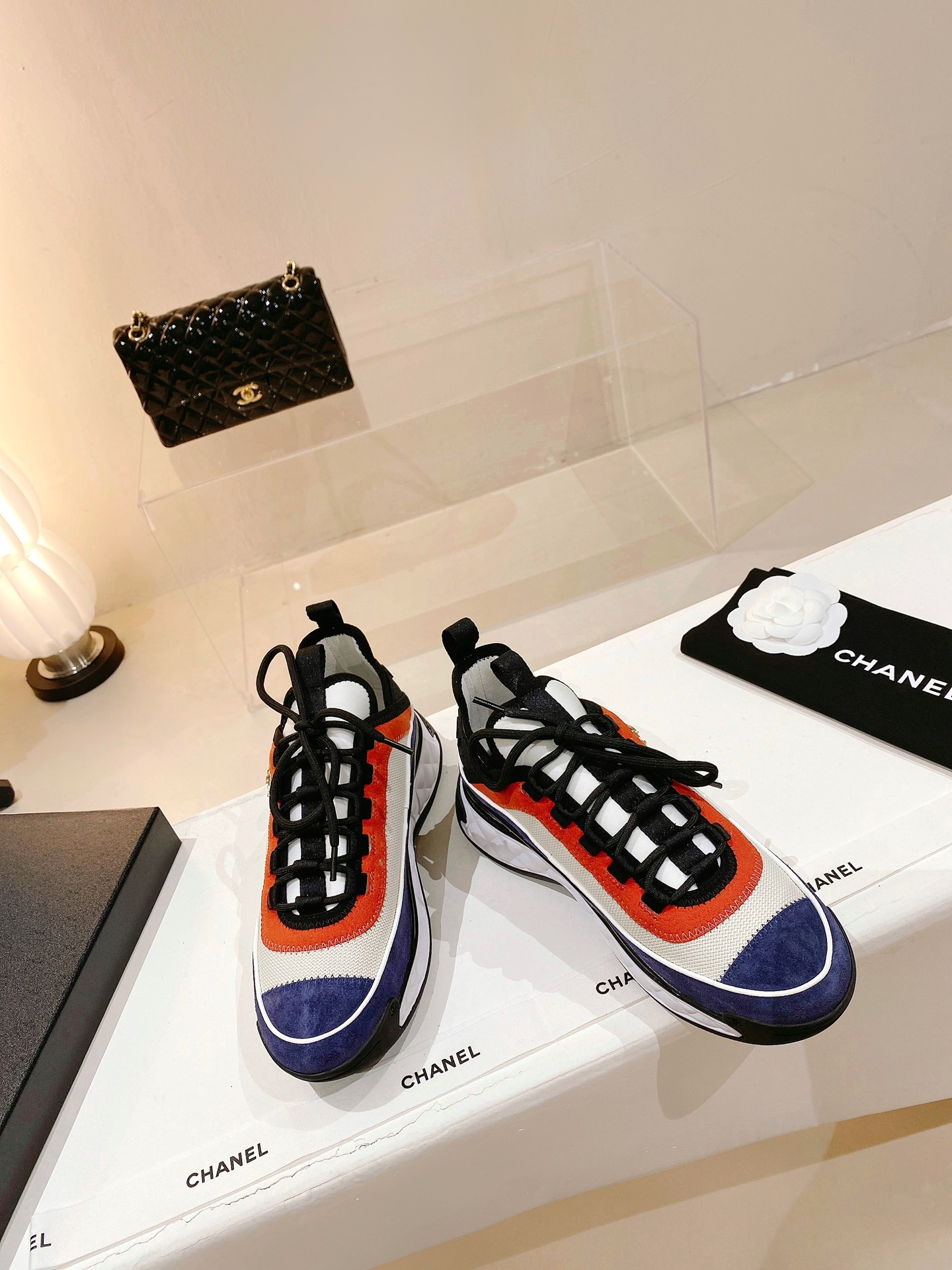 Chanel Women's Sneakers Orange And Blue For Women - Soul Replicas