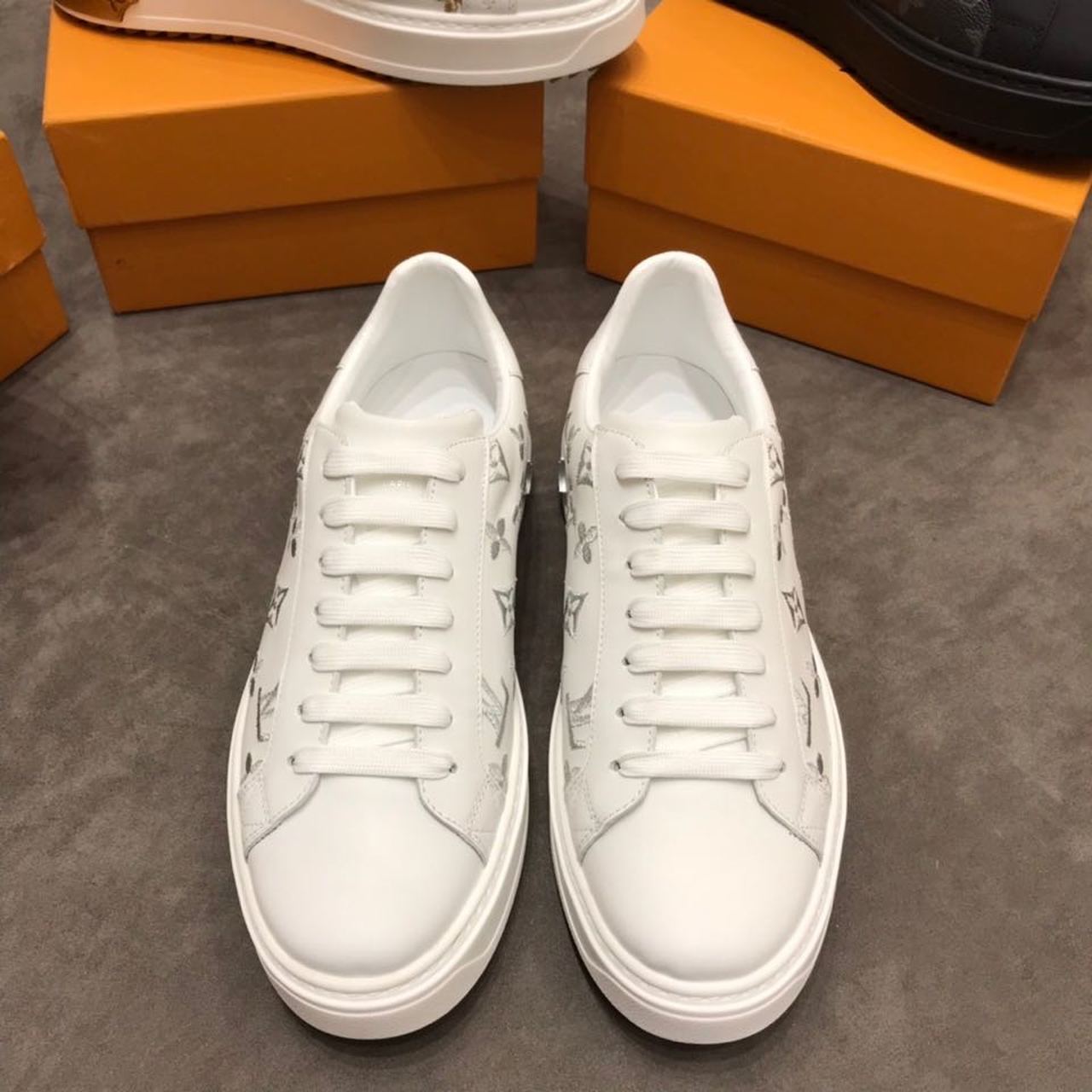 Louis Vuitton Time Out Sneaker White/Silver For Women LV - Soul Replicas