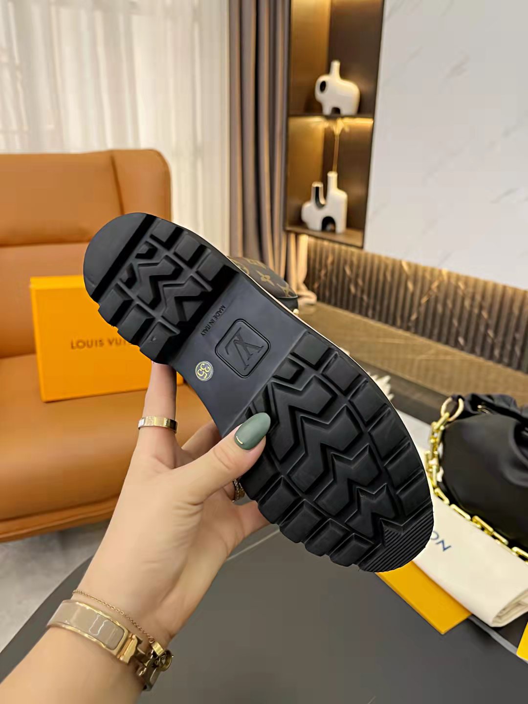 Louis Vuitton Women's Territory Flat Military Boot Black For Women LV 1A958N - Soul Replicas