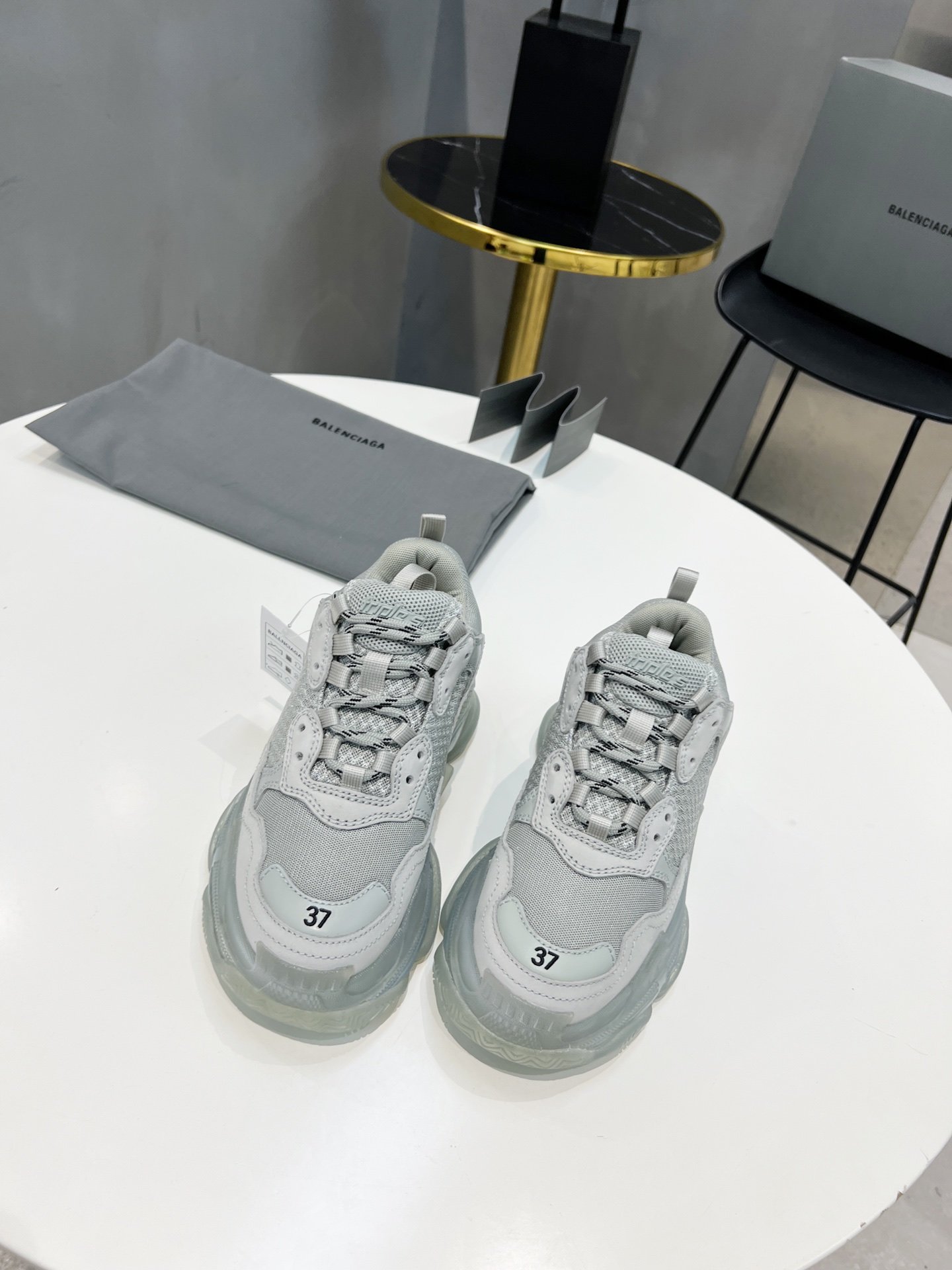 Balenciaga Triple S Trainers Clear Sole White For Women - Soul Replicas