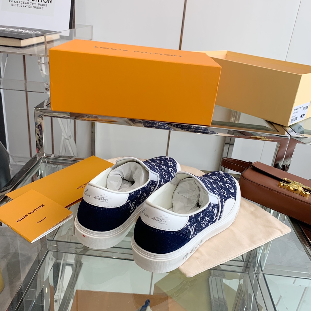 Louis Vuitton Women's Trocadero Slip On Dark Blue For Women LV - Soul Replicas