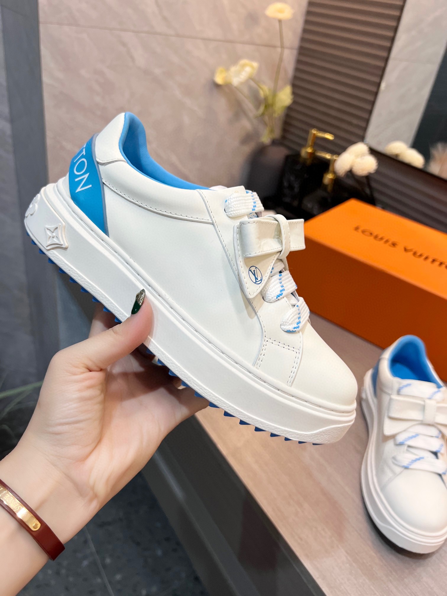 Louis Vuitton Women's Time Out Sneaker Blue For Women LV - Soul Replicas