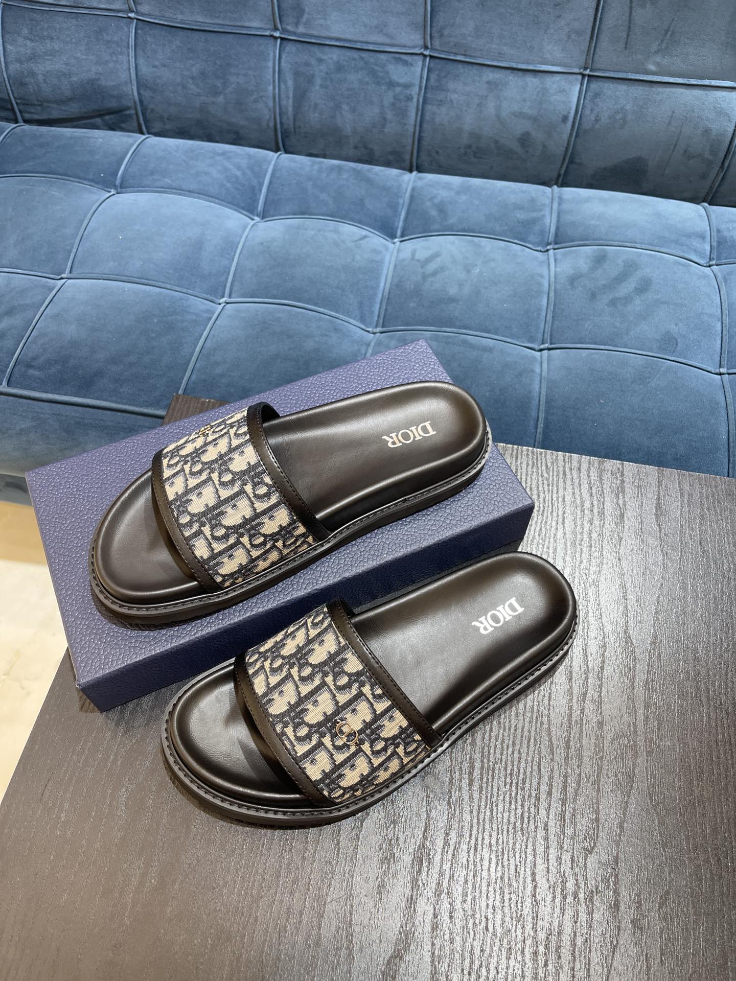 Christian Dior Aqua Sandal Brown/Beige For Men CD - Soul Replicas