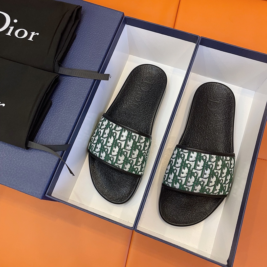 Christian Dior Aqua Sandal Black/White For Men CD - Soul Replicas