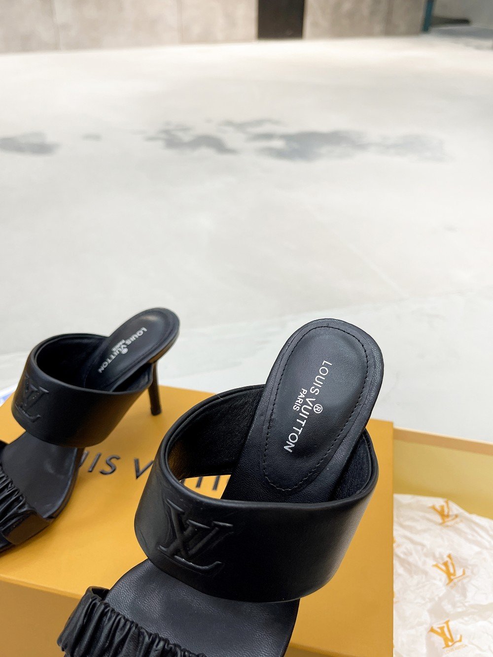 Louis Vuitton Women's Drapy Mule Black For Women LV 1AAB5P - Soul Replicas