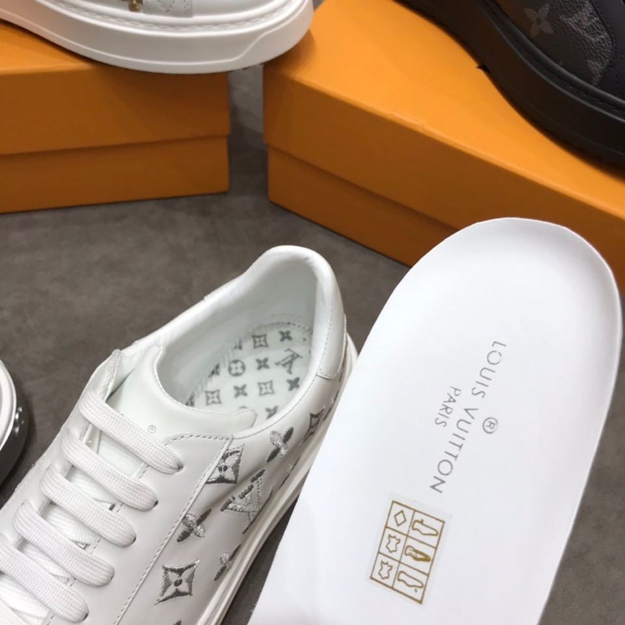 Louis Vuitton Time Out Sneaker White/Silver For Women LV - Soul Replicas