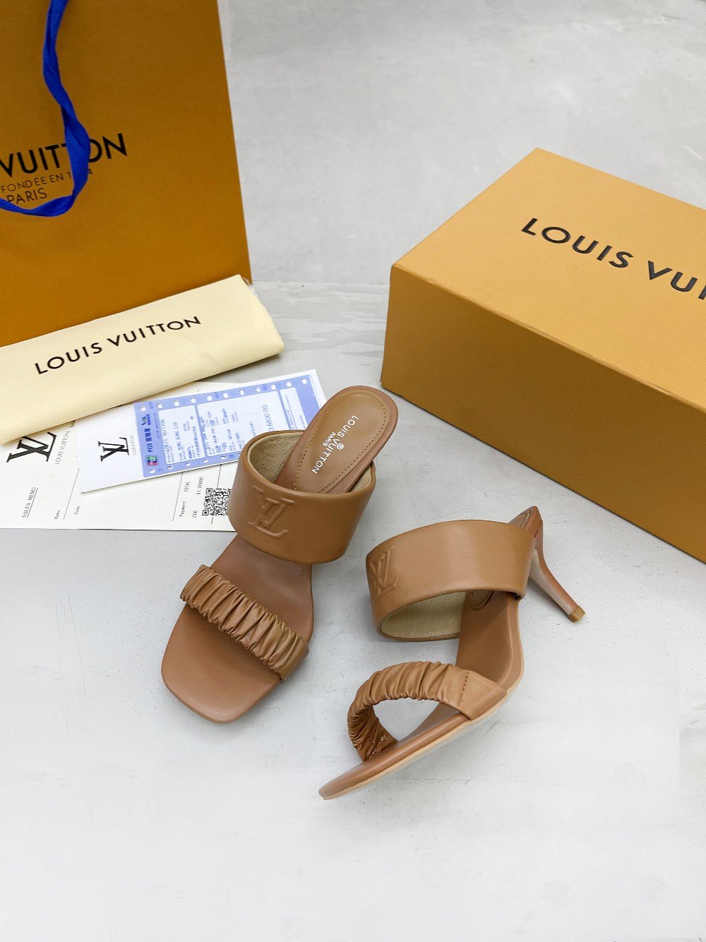 Louis Vuitton Women's Drapy Mule Brown For Women LV - Soul Replicas