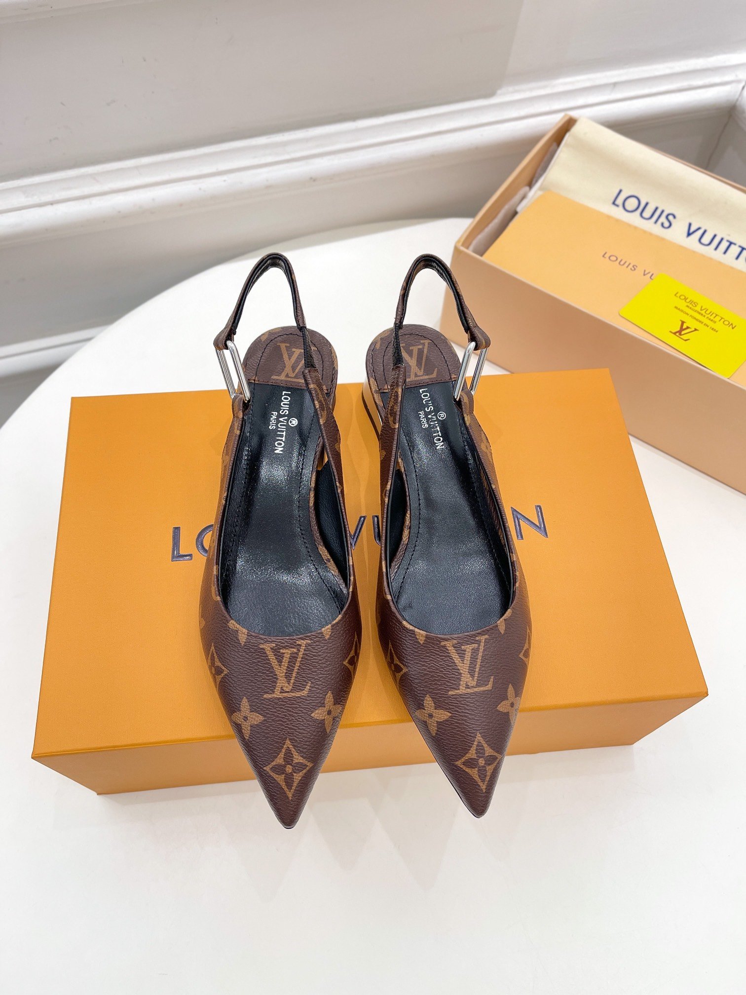 Louis Vuitton Magnetic Slingback Pump Brown For Women LV - Soul Replicas