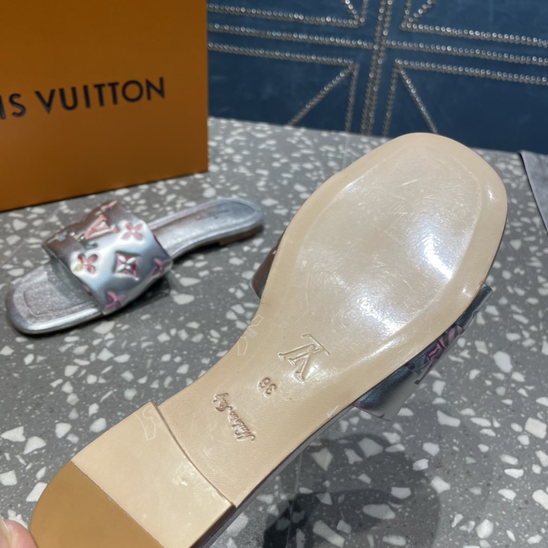 Louis Vuitton Women's Revival Flat Mule Sliver For Women LV 1AAOVA - Soul Replicas