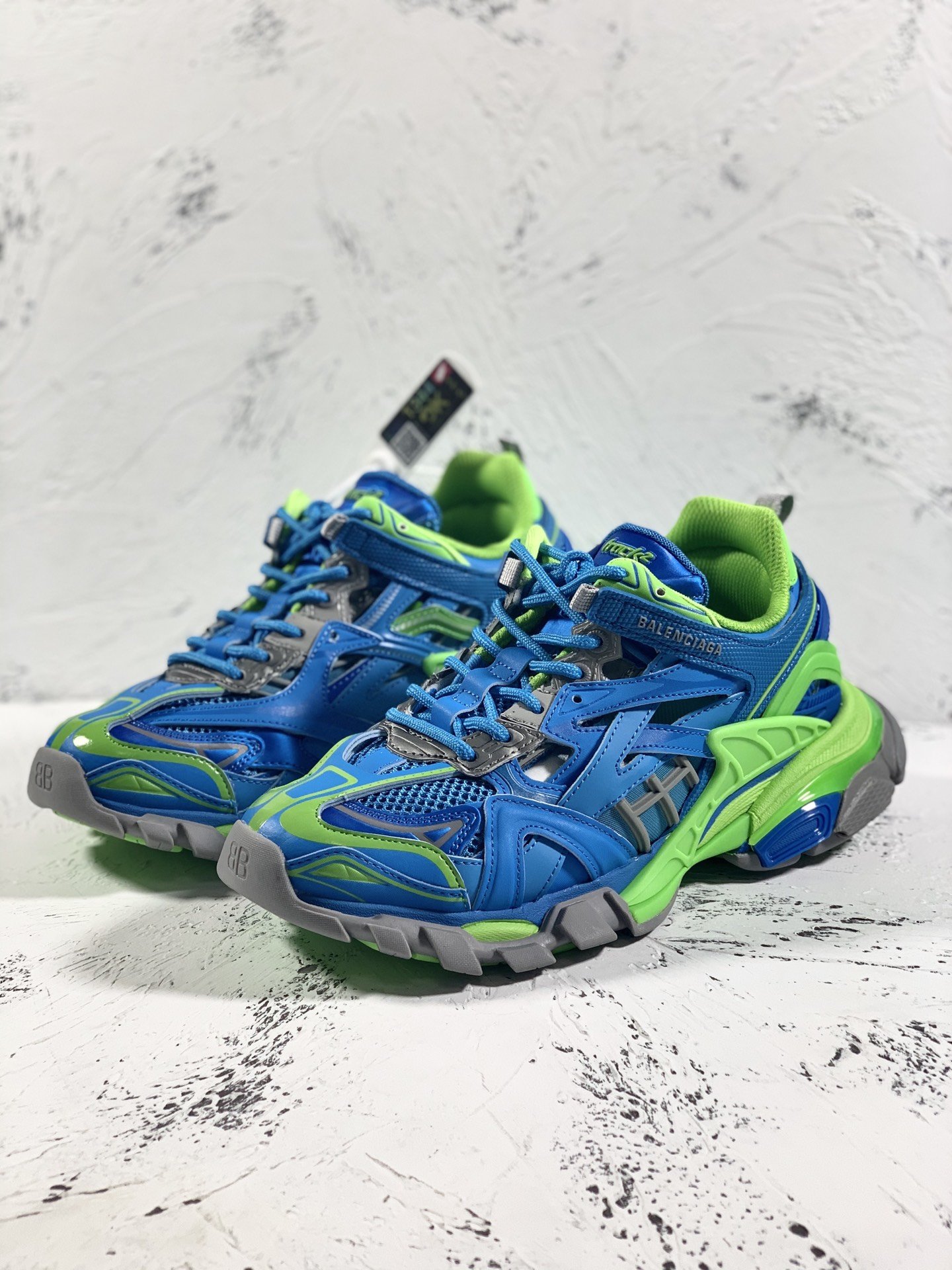 Balenciaga Track.2 Clear Sole Trainers Blue For Women - Soul Replicas