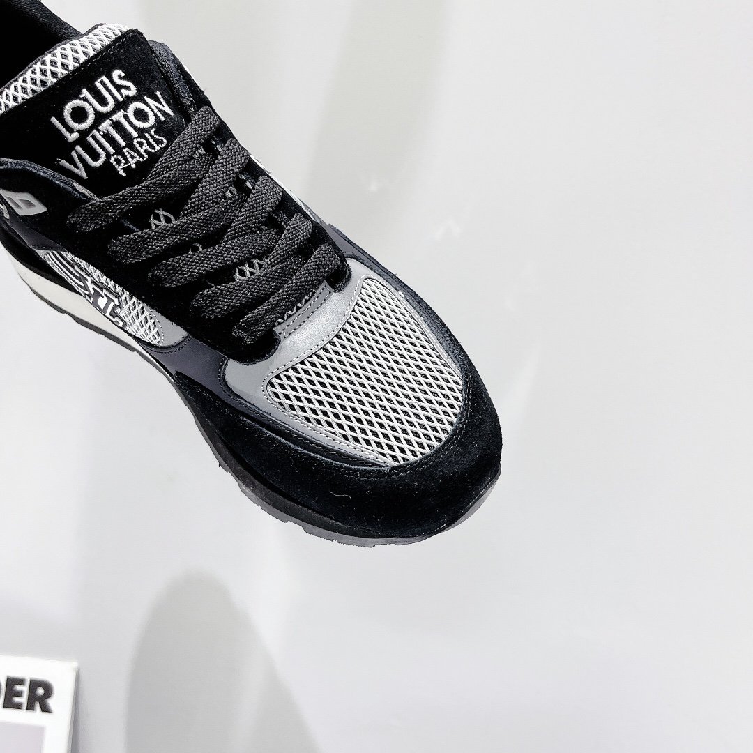 Louis Vuitton Run Away Sneaker Mesh Black For Women LV 1A9J1C - Soul Replicas