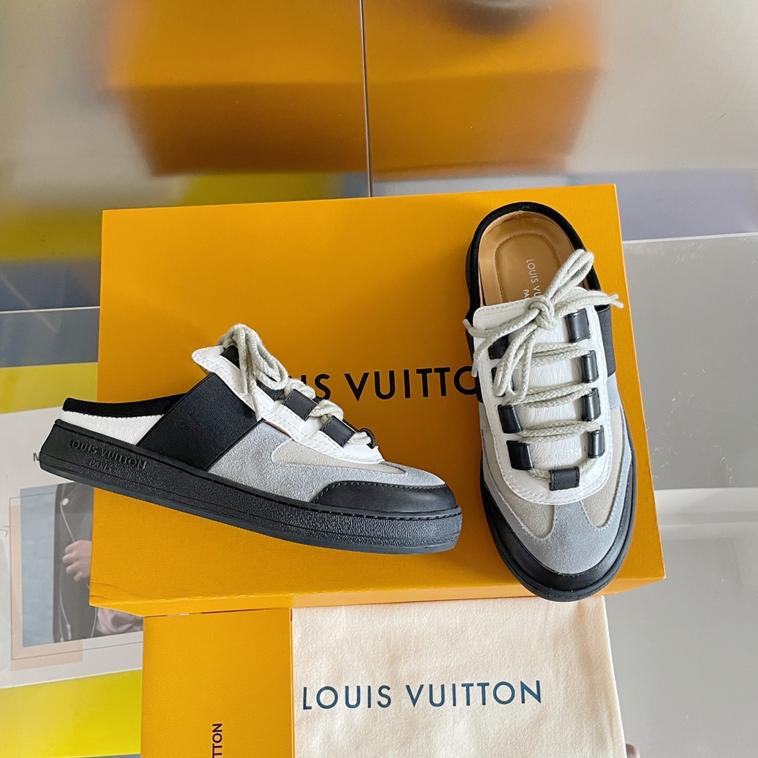 Louis Vuitton Women's Lous Sneakers Black For Women LV - Soul Replicas