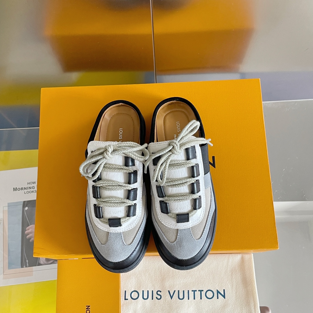 Louis Vuitton Women's Lous Sneakers Black For Women LV - Soul Replicas