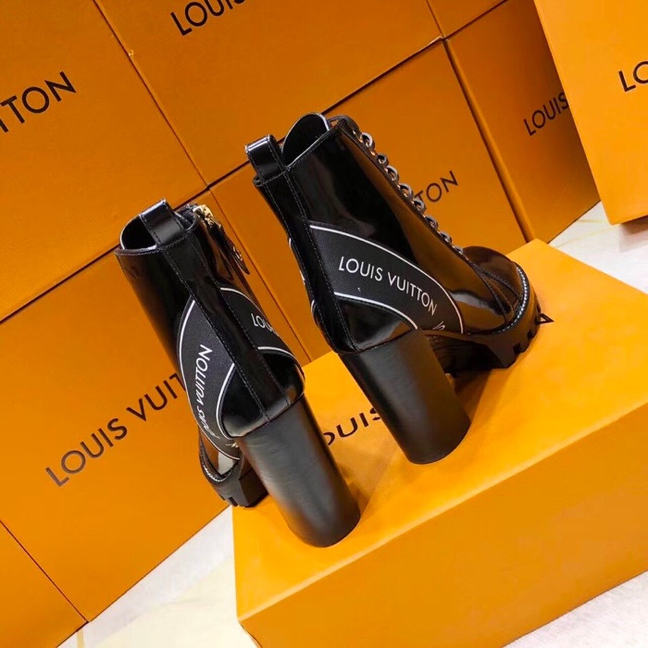 Louis Vuitton Star Trail Ankle Boot Black For Women LV - Soul Replicas