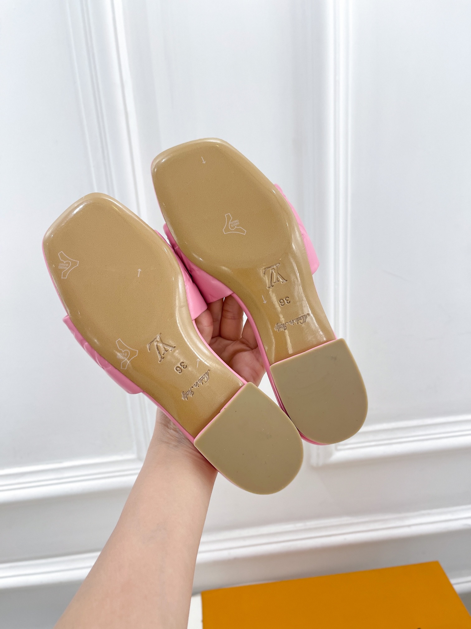 Louis Vuitton Women's Revival Flat Mule Light Pink For Women LV 1A9PA1 - Soul Replicas