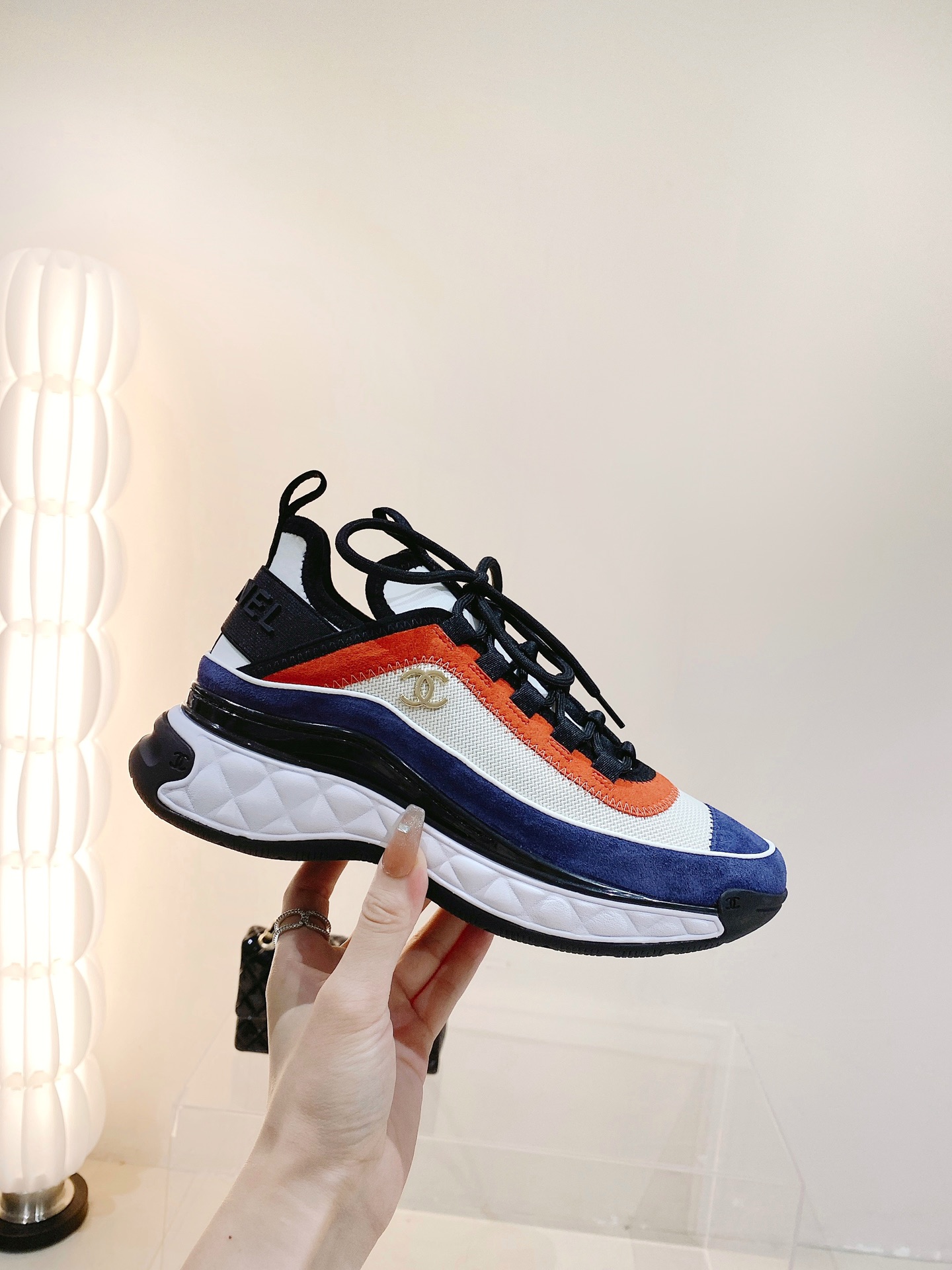 Chanel Women's Sneakers Orange And Blue For Women - Soul Replicas