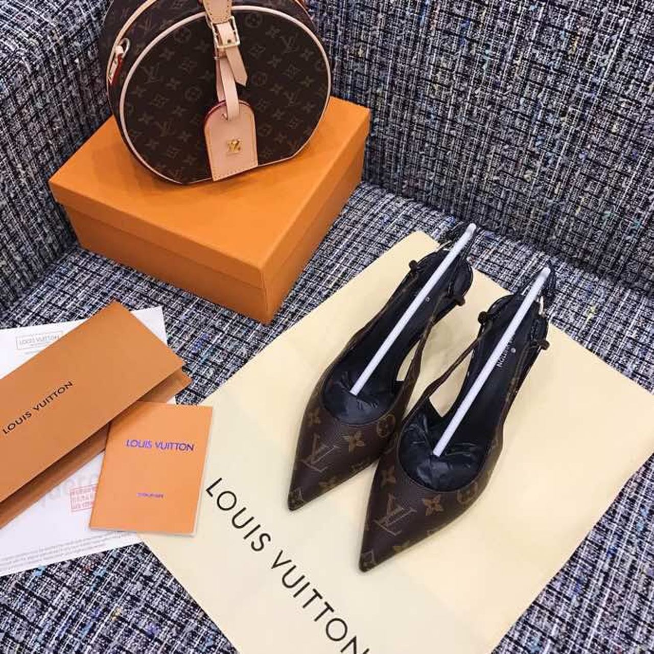 Louis Vuitton Ch?rie Slingback Pump Spring/Summer Collection 1A5BPP Brown - Soul Replicas