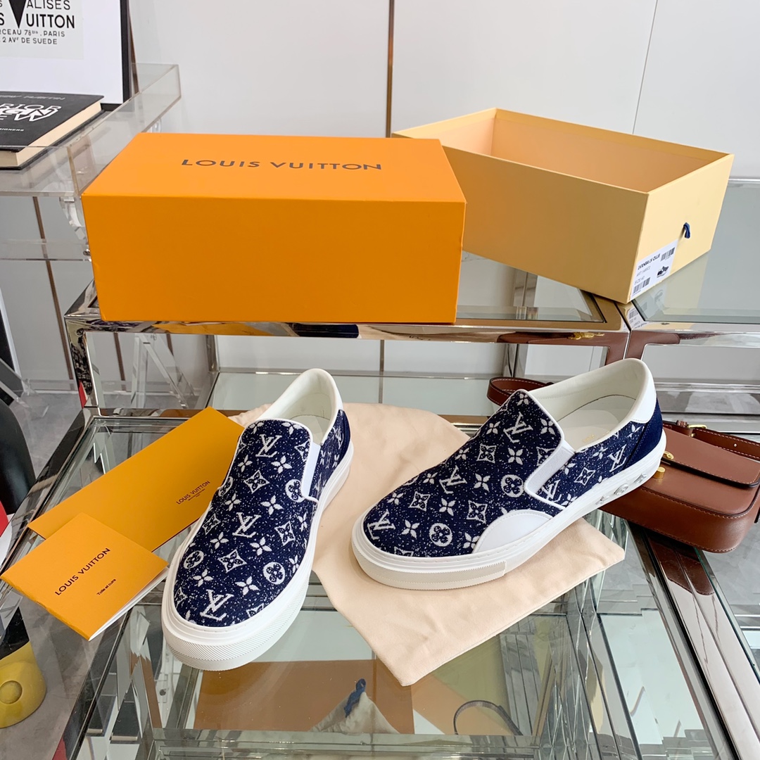 Louis Vuitton Women's Trocadero Slip On Dark Blue For Women LV - Soul Replicas