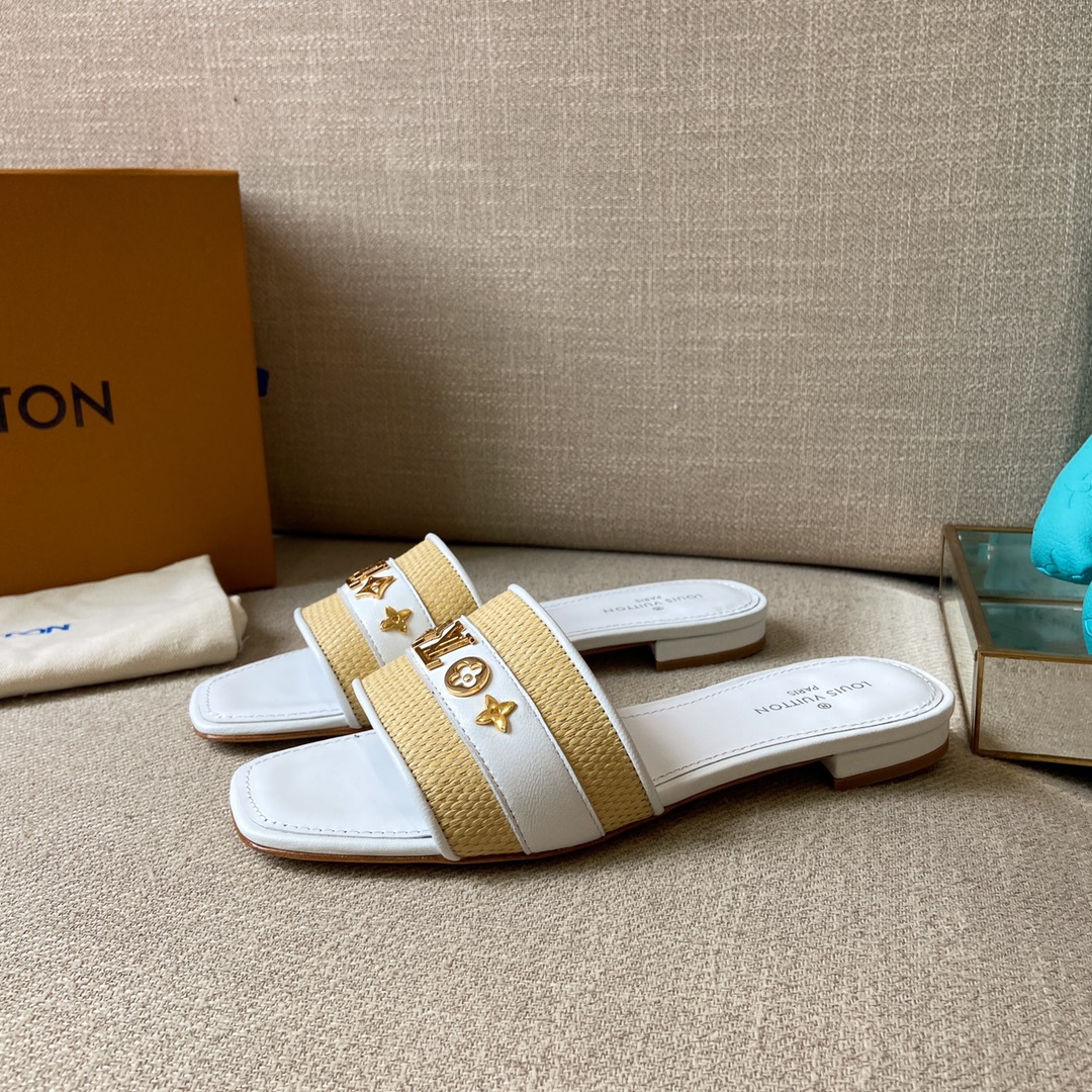 Louis Vuitton Women's Lock It Mule White For Women LV - Soul Replicas