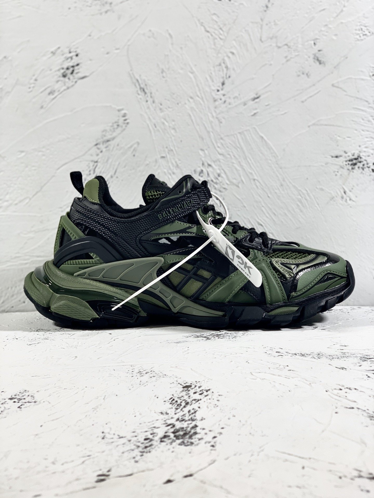 Balenciaga Track.2 Clear Sole Trainers Black/Green For Women - Soul Replicas