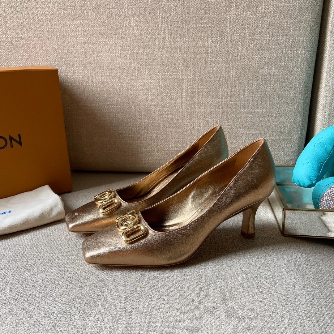 Louis Vuitton Women's Rotary Pump Gold For Women LV - Soul Replicas