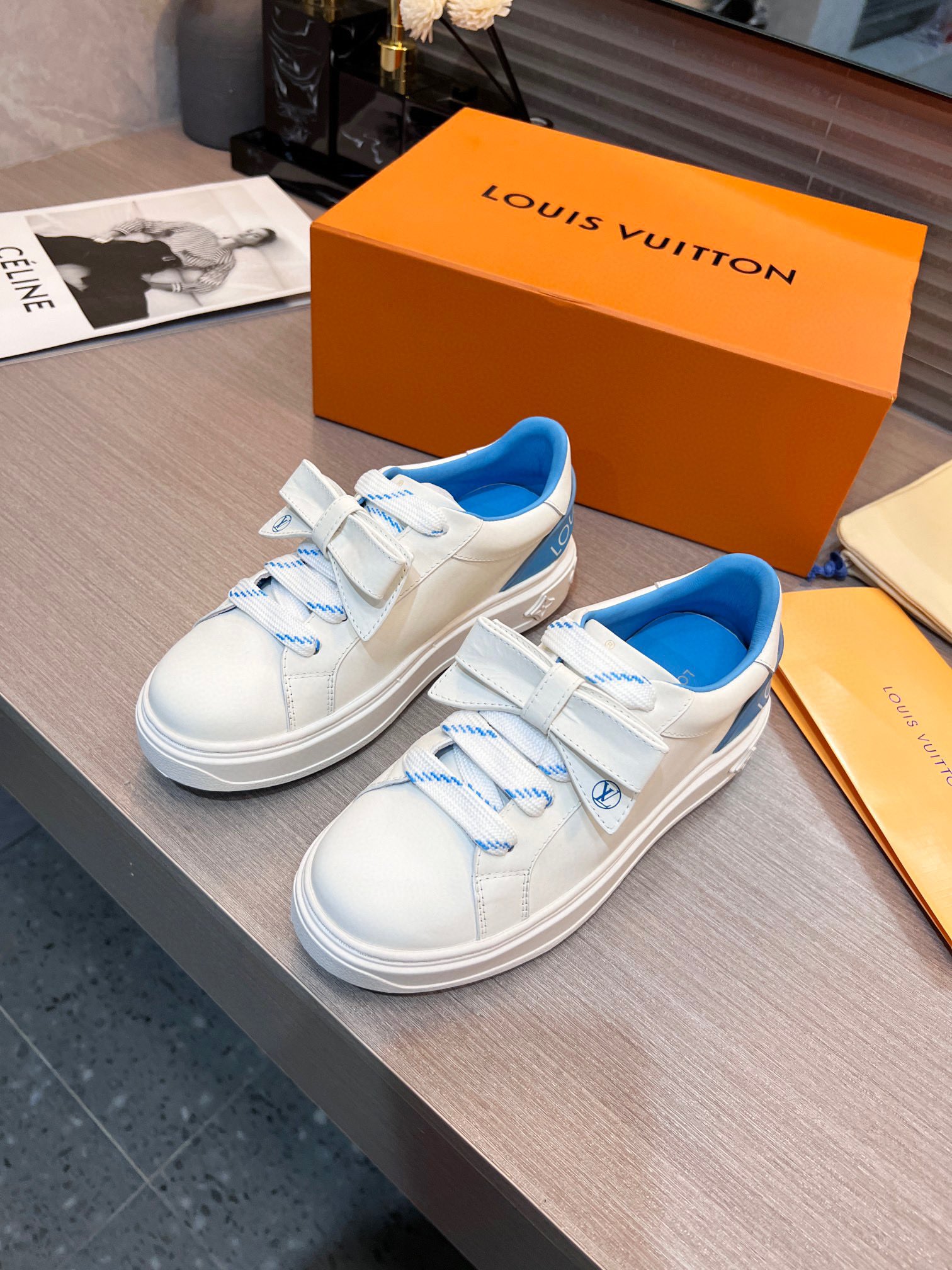 Louis Vuitton Women's Time Out Sneaker Blue For Women LV - Soul Replicas