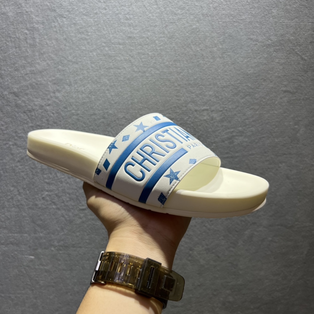 Christian Dior Dway Slide White/Blue For Men CD - Soul Replicas