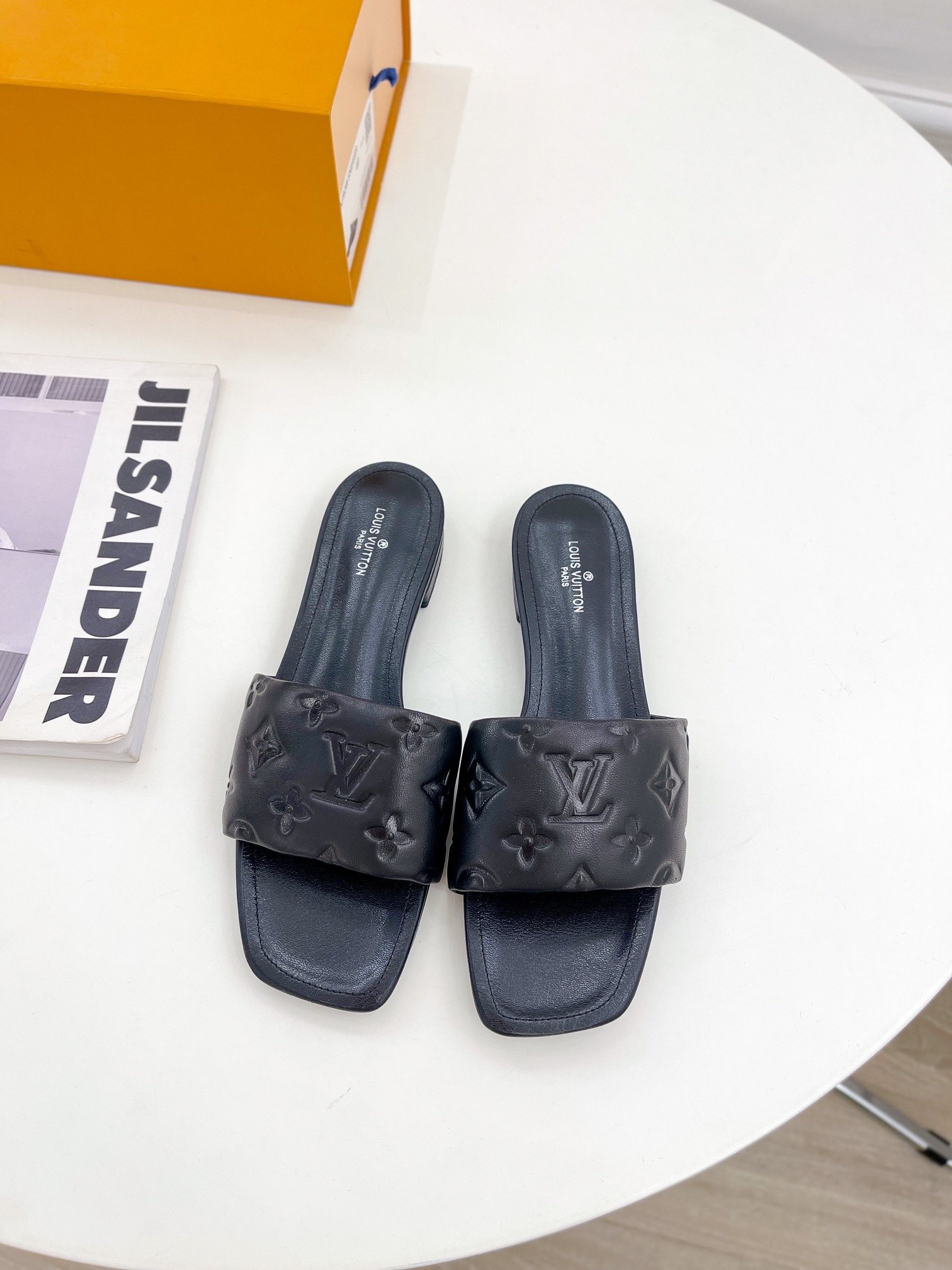 Louis Vuitton Women's Revival Flat Mule Black For Women LV 1A9P3T - Soul Replicas