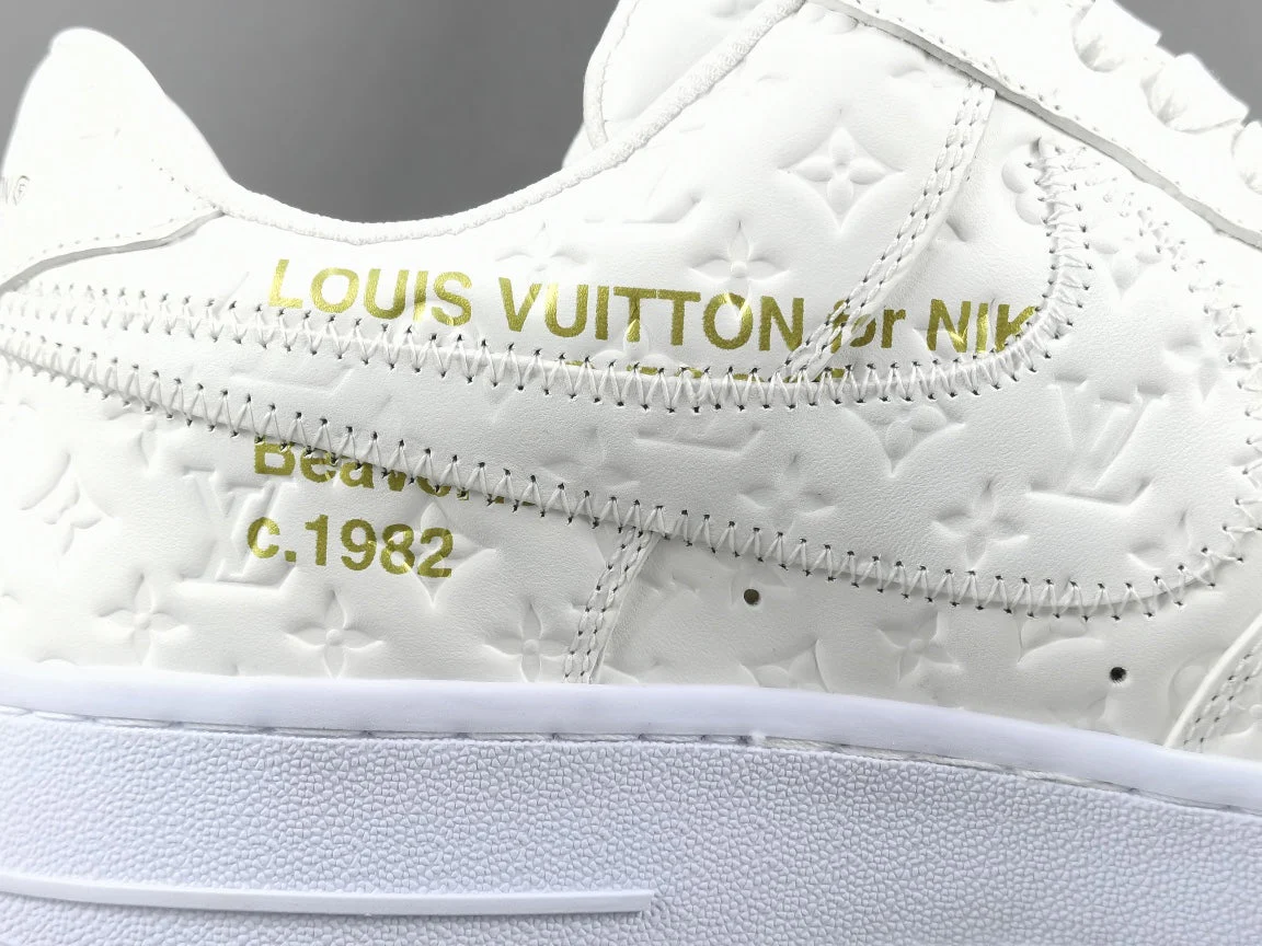 NIKE AIR FORCE 1 x LOUIS VUITTON WHITE - Soul Replicas
