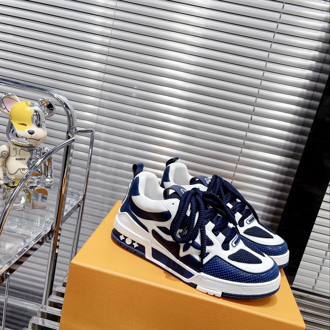 Louis Vuitton Women's Skate Sneakers Blue For Women LV - Soul Replicas