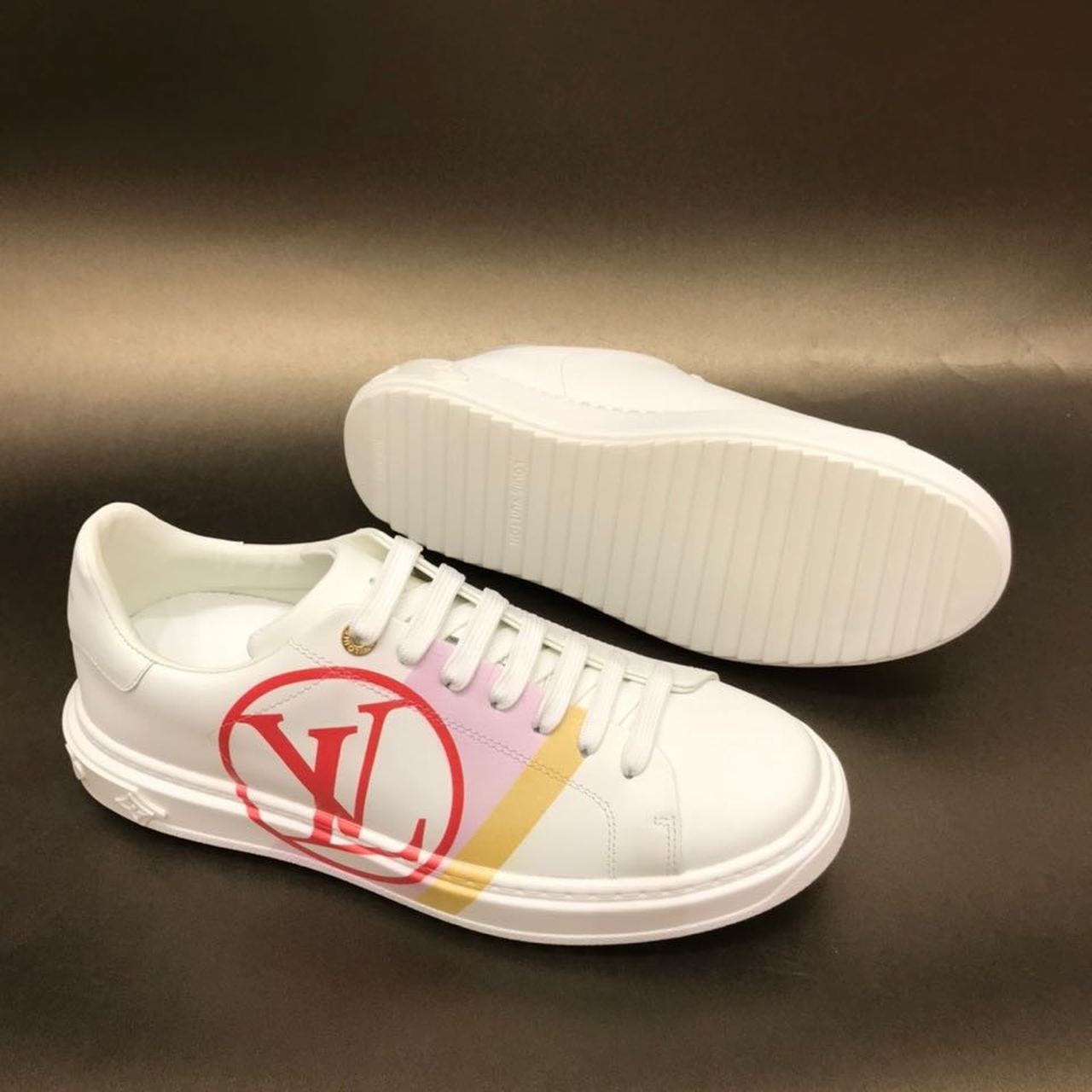 Louis Vuitton Time Out Sneaker White/Red For Women LV - Soul Replicas