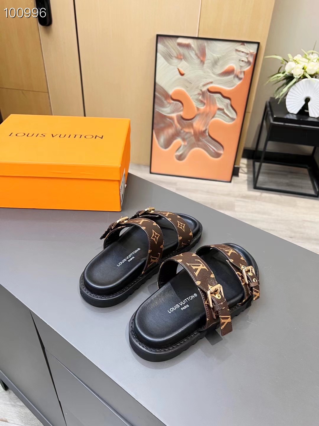 Louis Vuitton Women's Bom Dia Flat Mule Brown For Women LV 1A3R5O - Soul Replicas
