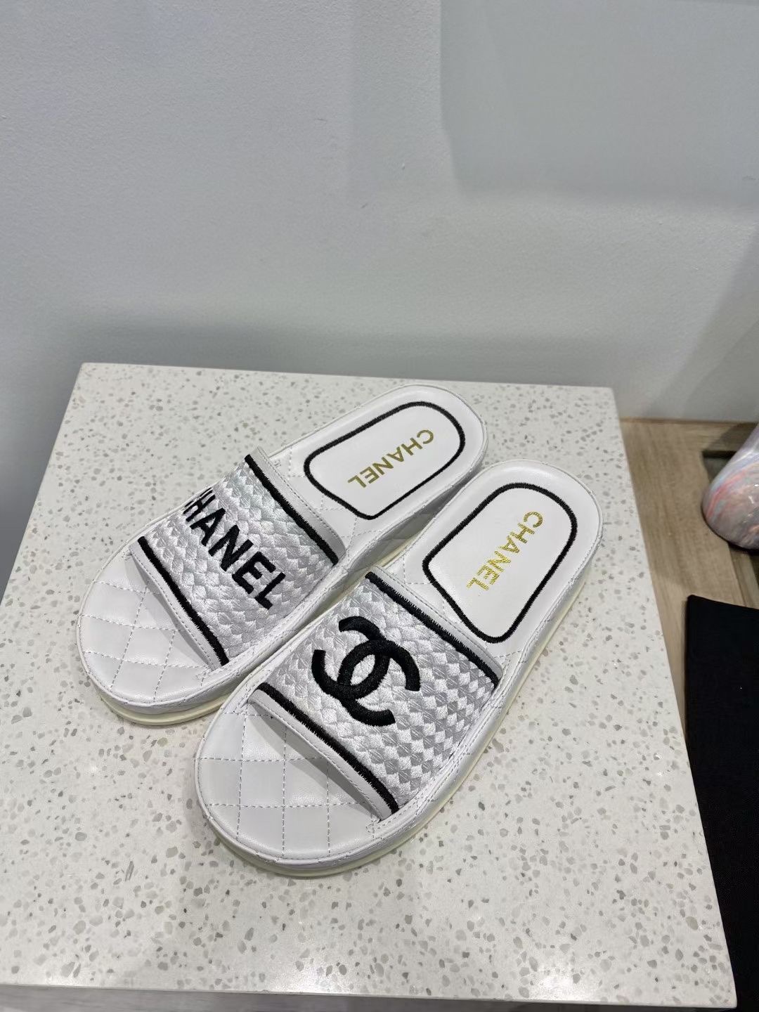 Chanel Women's Mules Black And White For Women - Soul Replicas