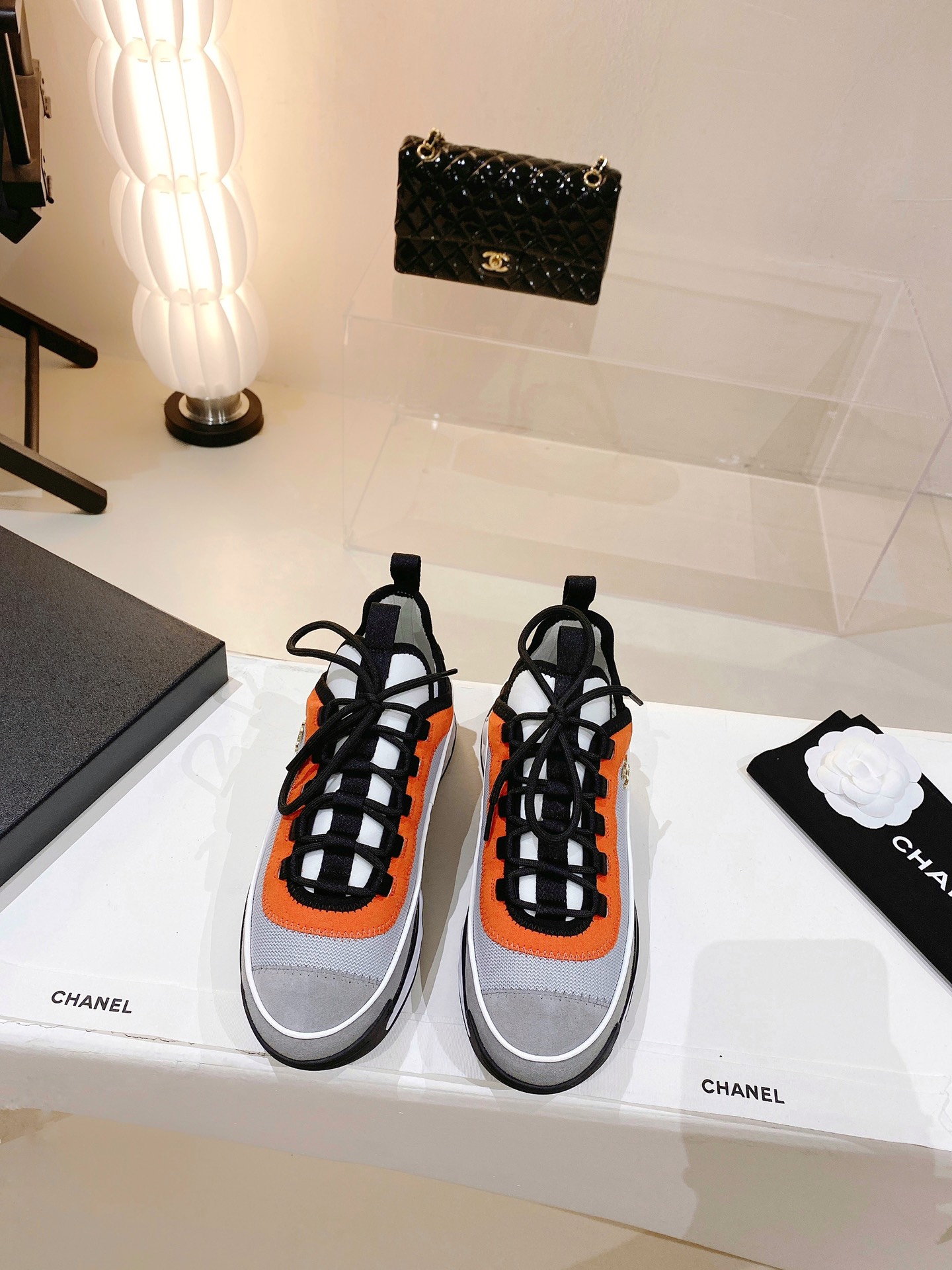 CHANEL WOMEn's Sneakers Orange And Green For Women - Soul Replicas