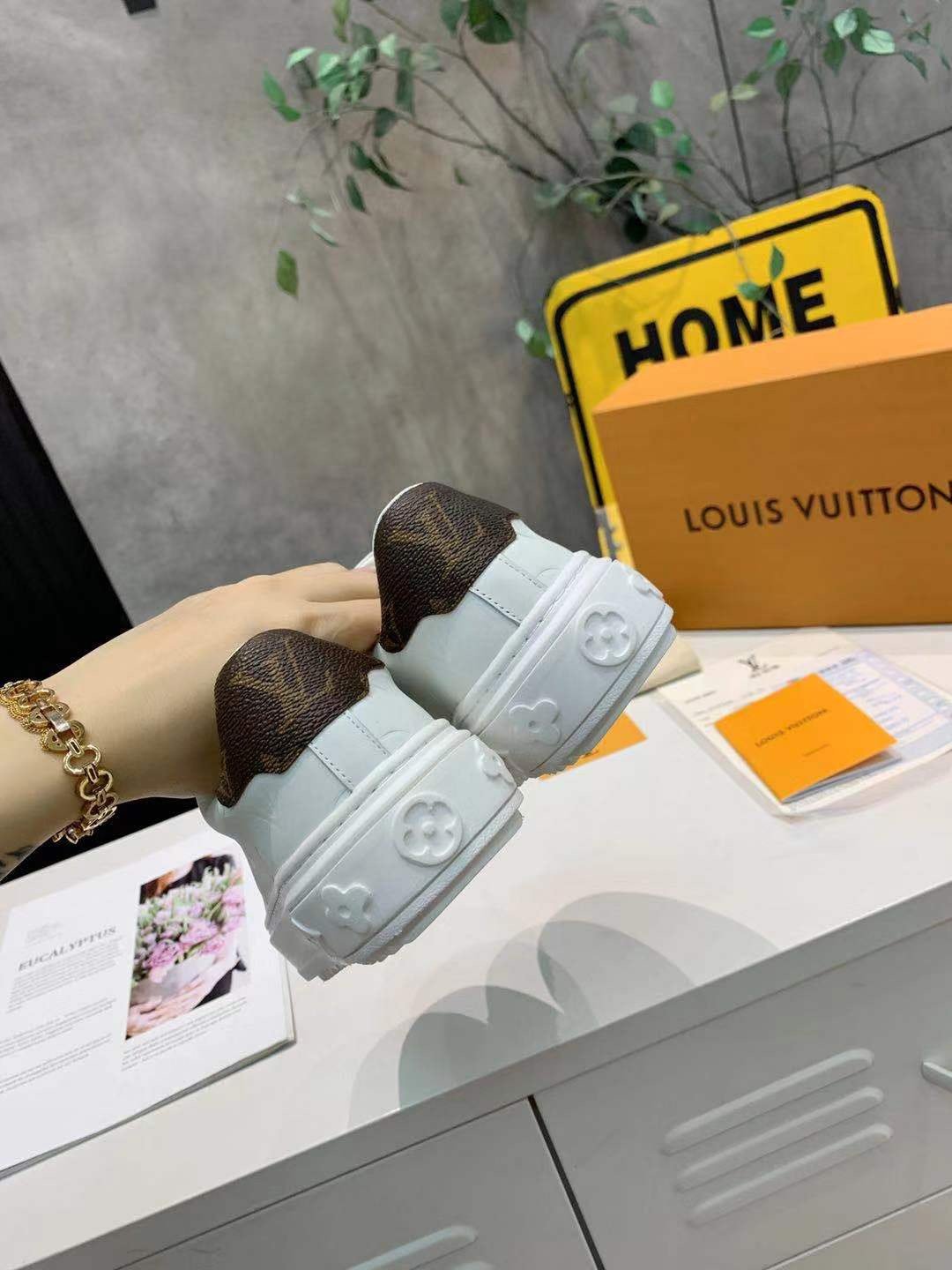 Louis Vuitton Time Out Sneaker White For Women LV - Soul Replicas