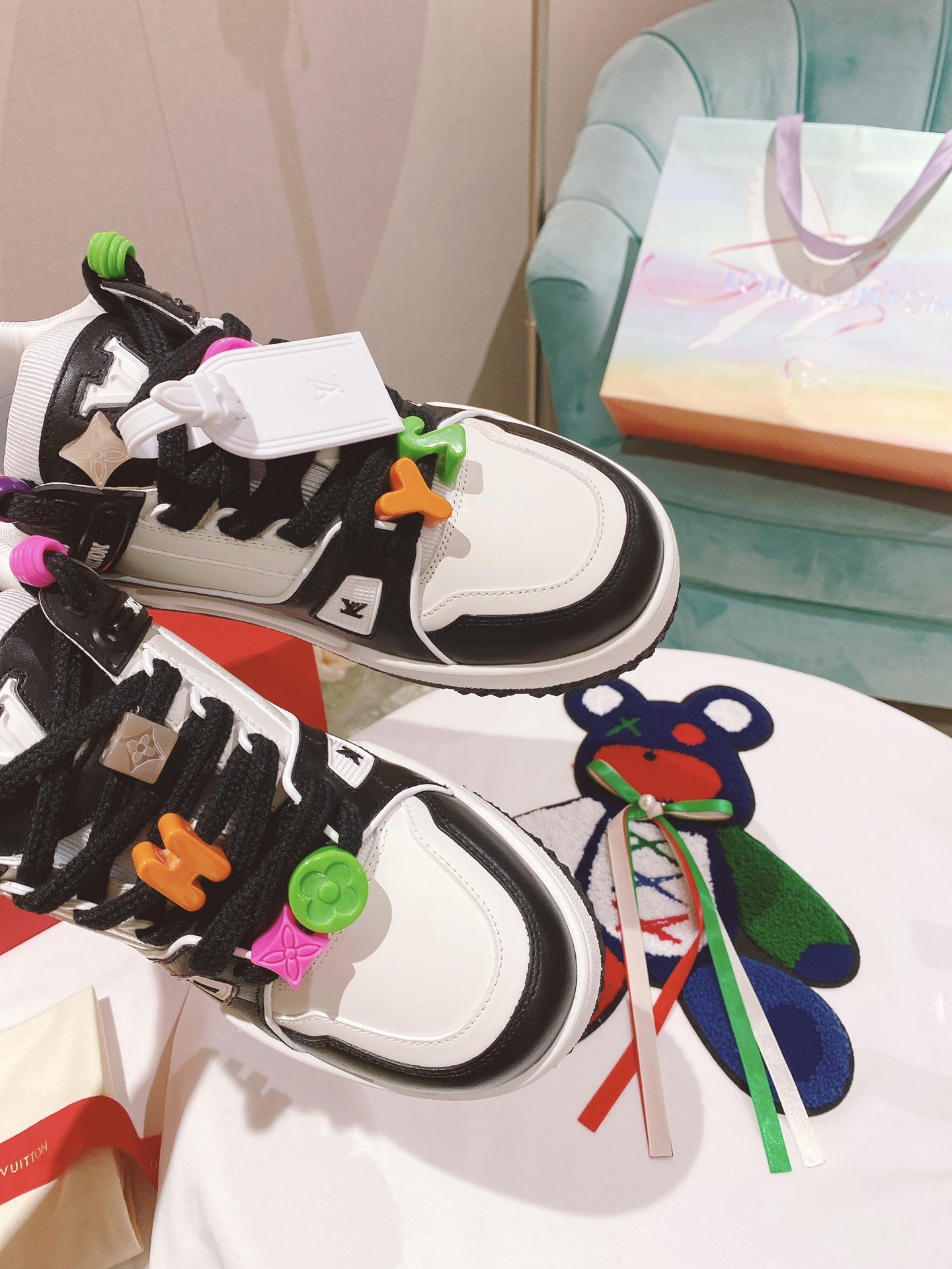 Louis Vuitton Women's LV Trainer Sneaker Black For Women LV - Soul Replicas