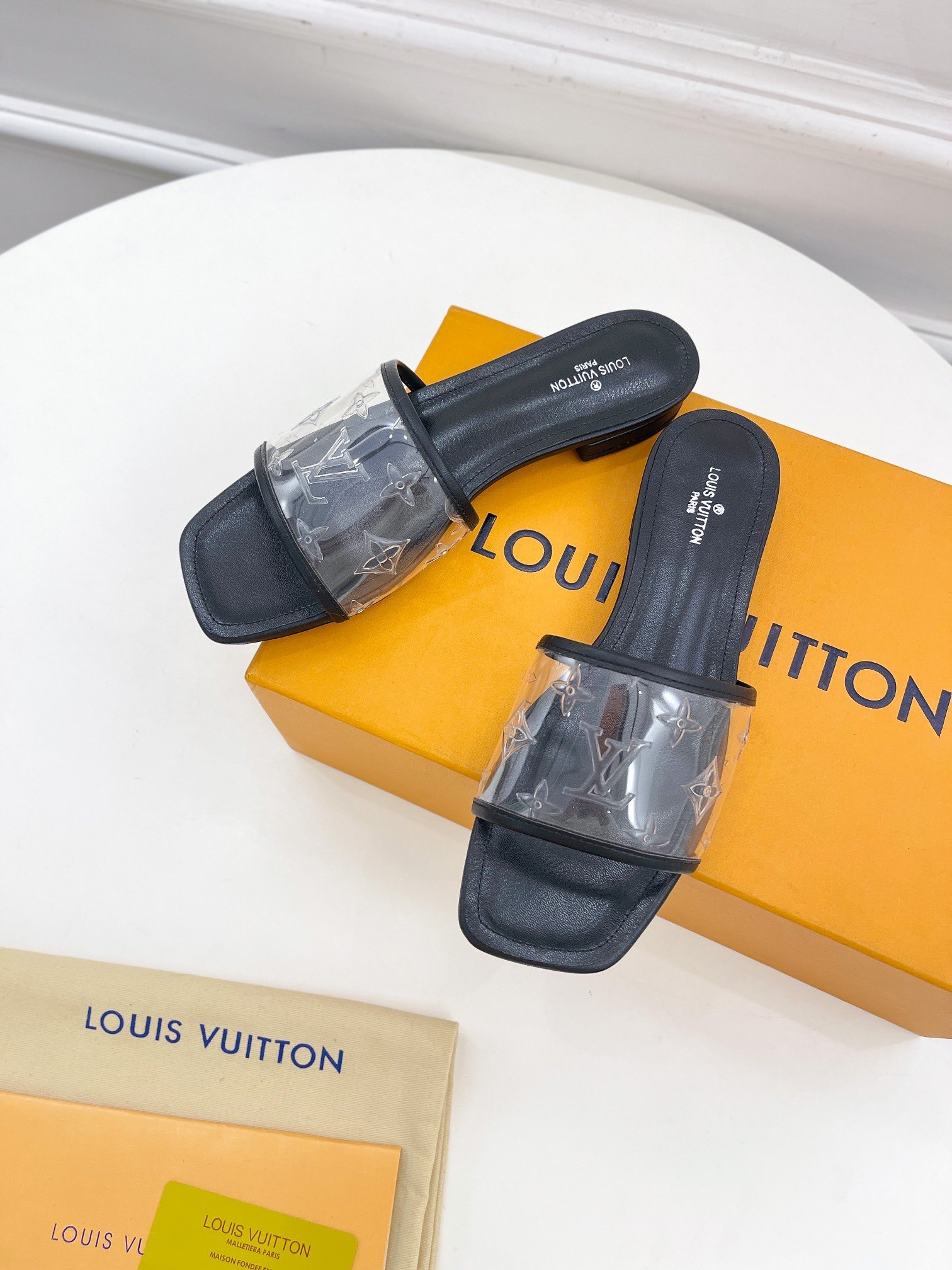 Louis Vuitton Women's Revival Flat Mule Black For Women LV - Soul Replicas