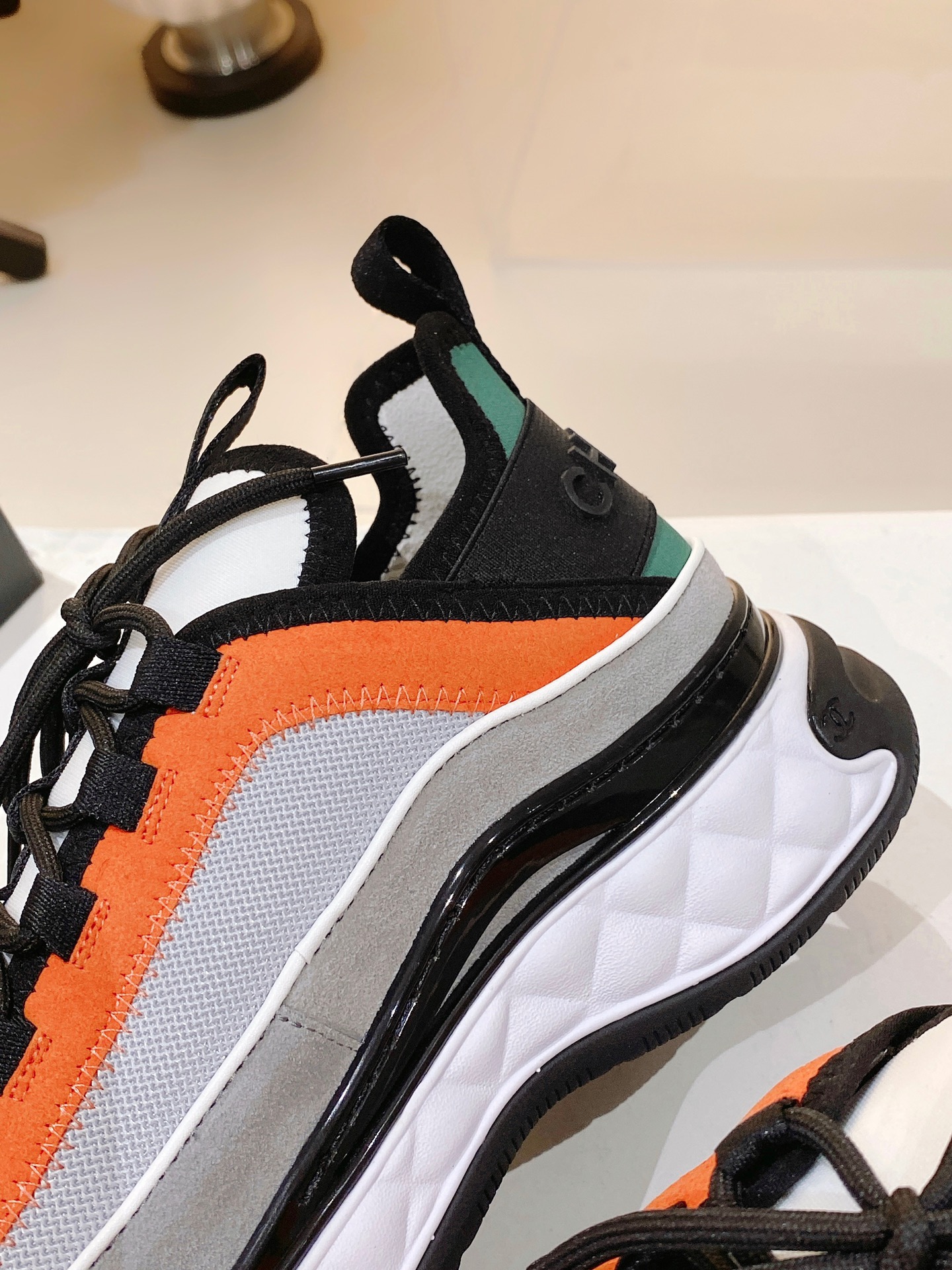 CHANEL WOMEn's Sneakers Orange And Green For Women - Soul Replicas