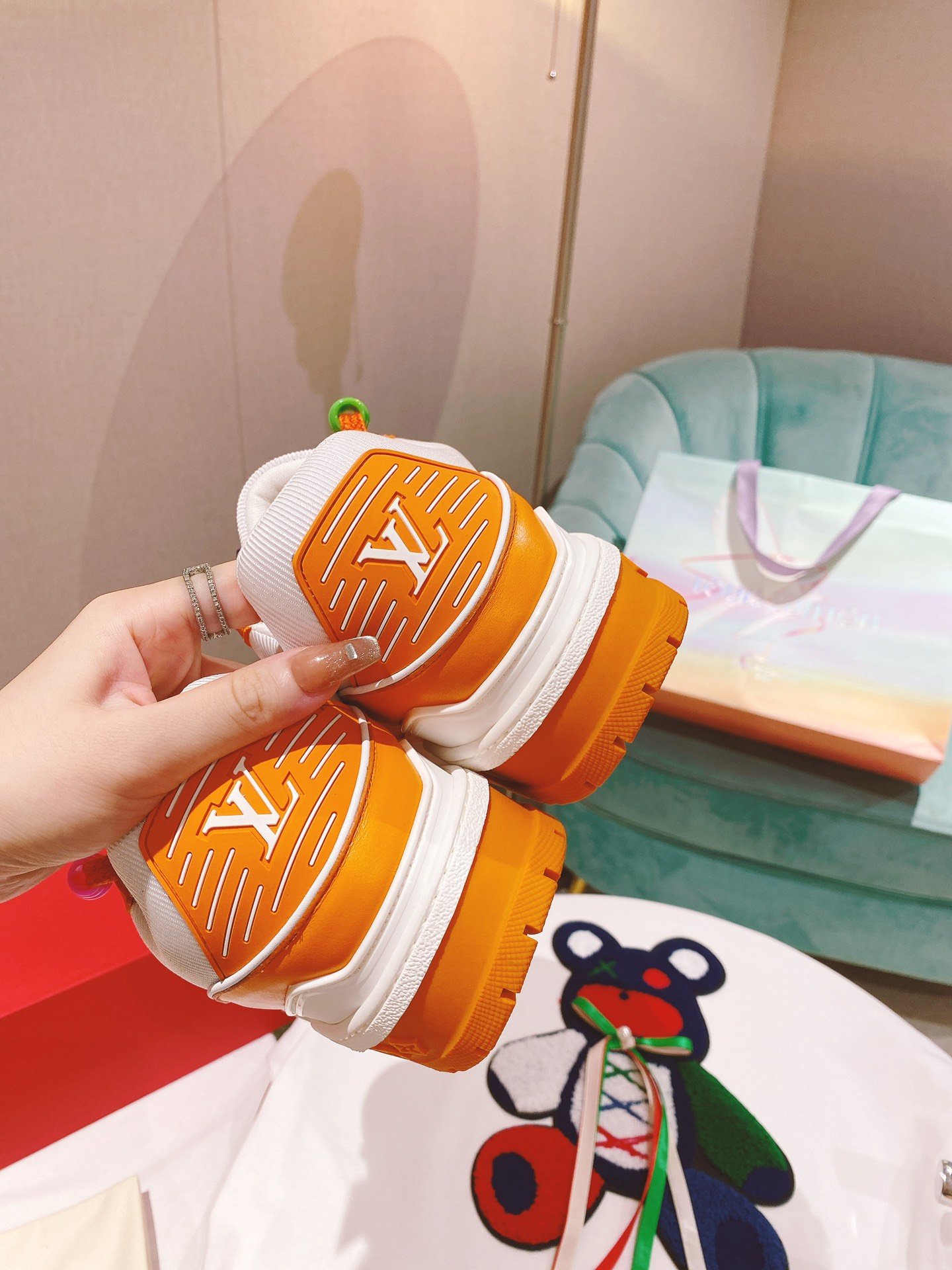 Louis Vuitton Women's LV Trainer Sneaker Orange For Women LV - Soul Replicas